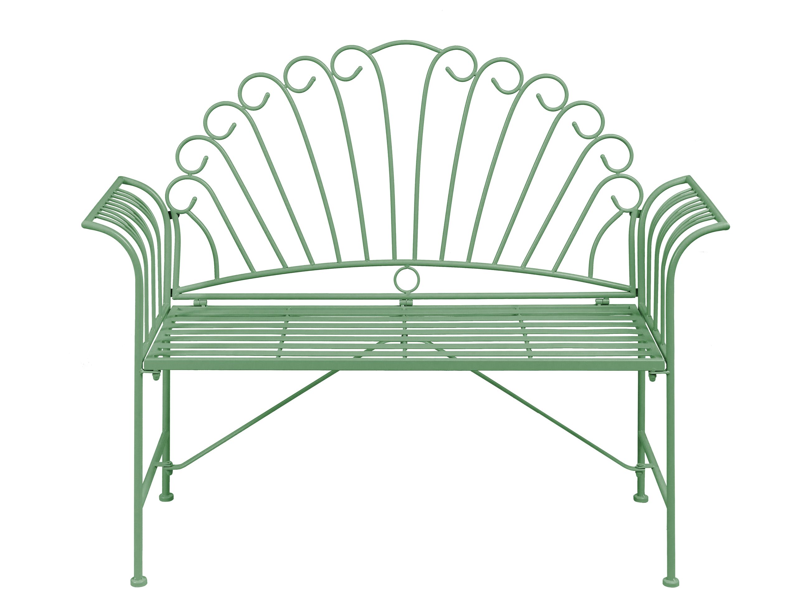 ZAVINIA Metal Garden Bench - Green