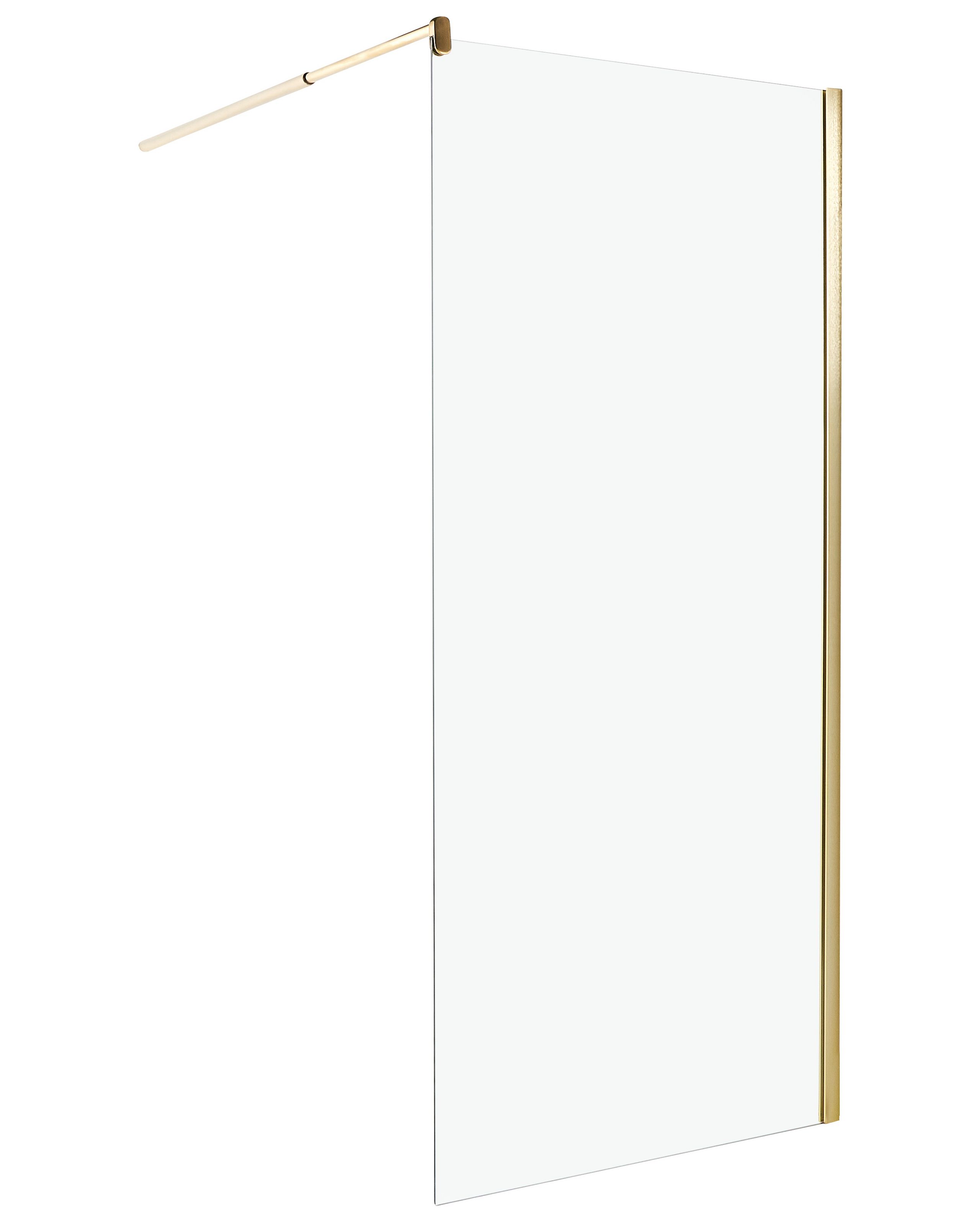 Shower Screen AHAUS 90 x 190 cm Gold