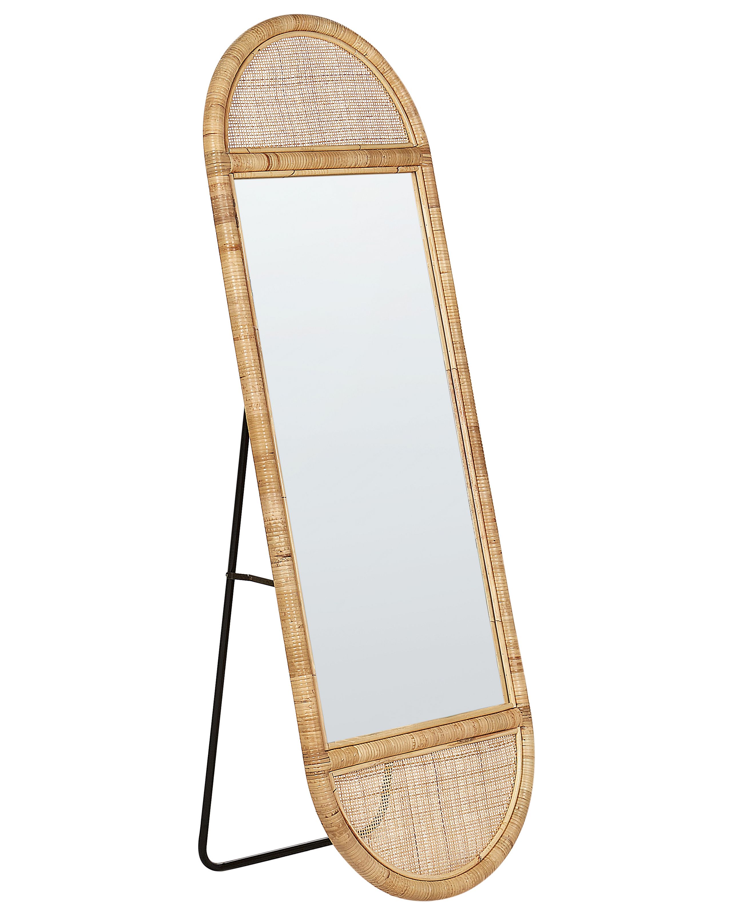 Standing Mirror BARGES 150 cm Rattan Natural