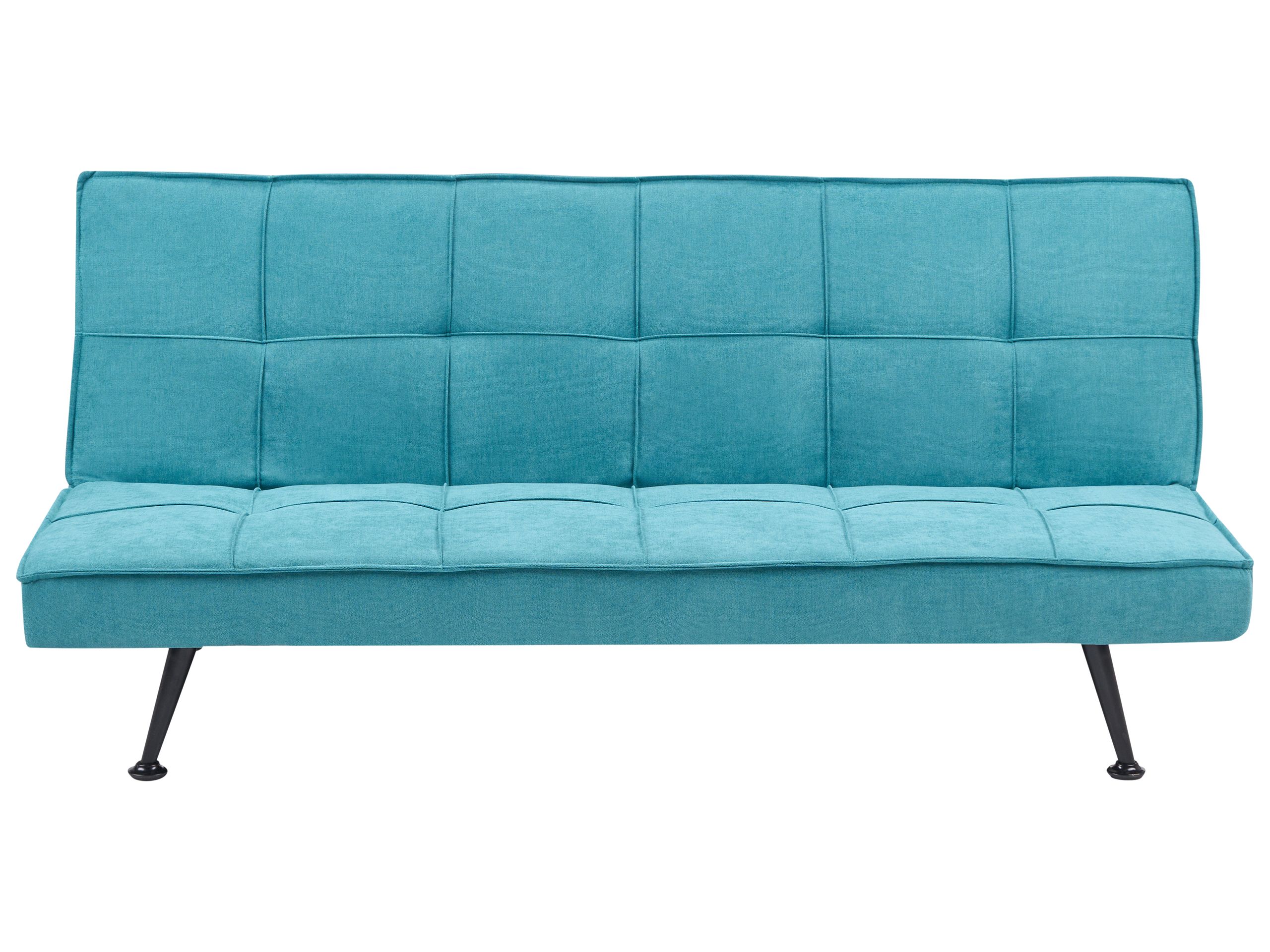 3 Seater Sofa Bed - HASLON Fabric Sea Blue