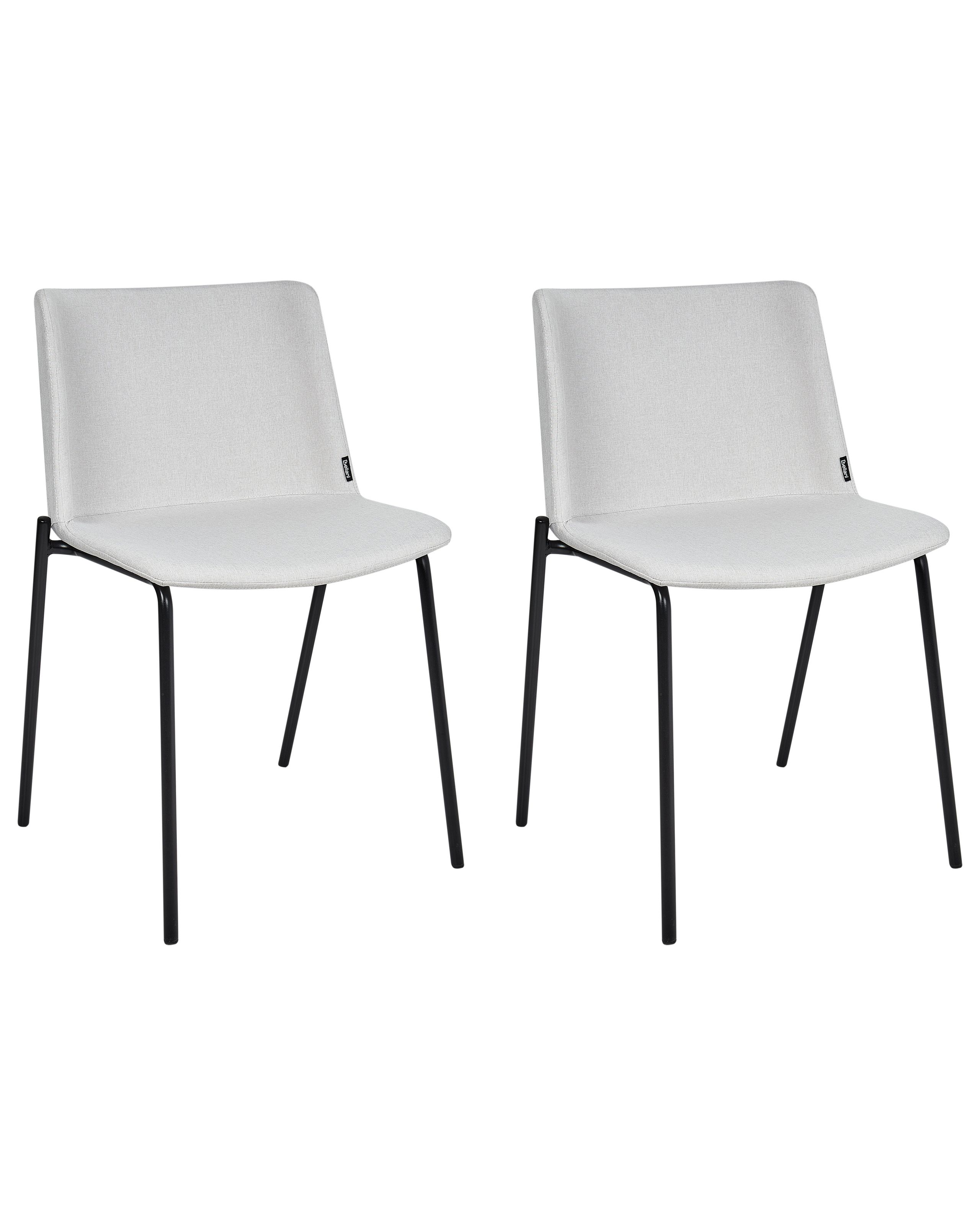 Set of 2 Dining Chairs ESBON Light Grey