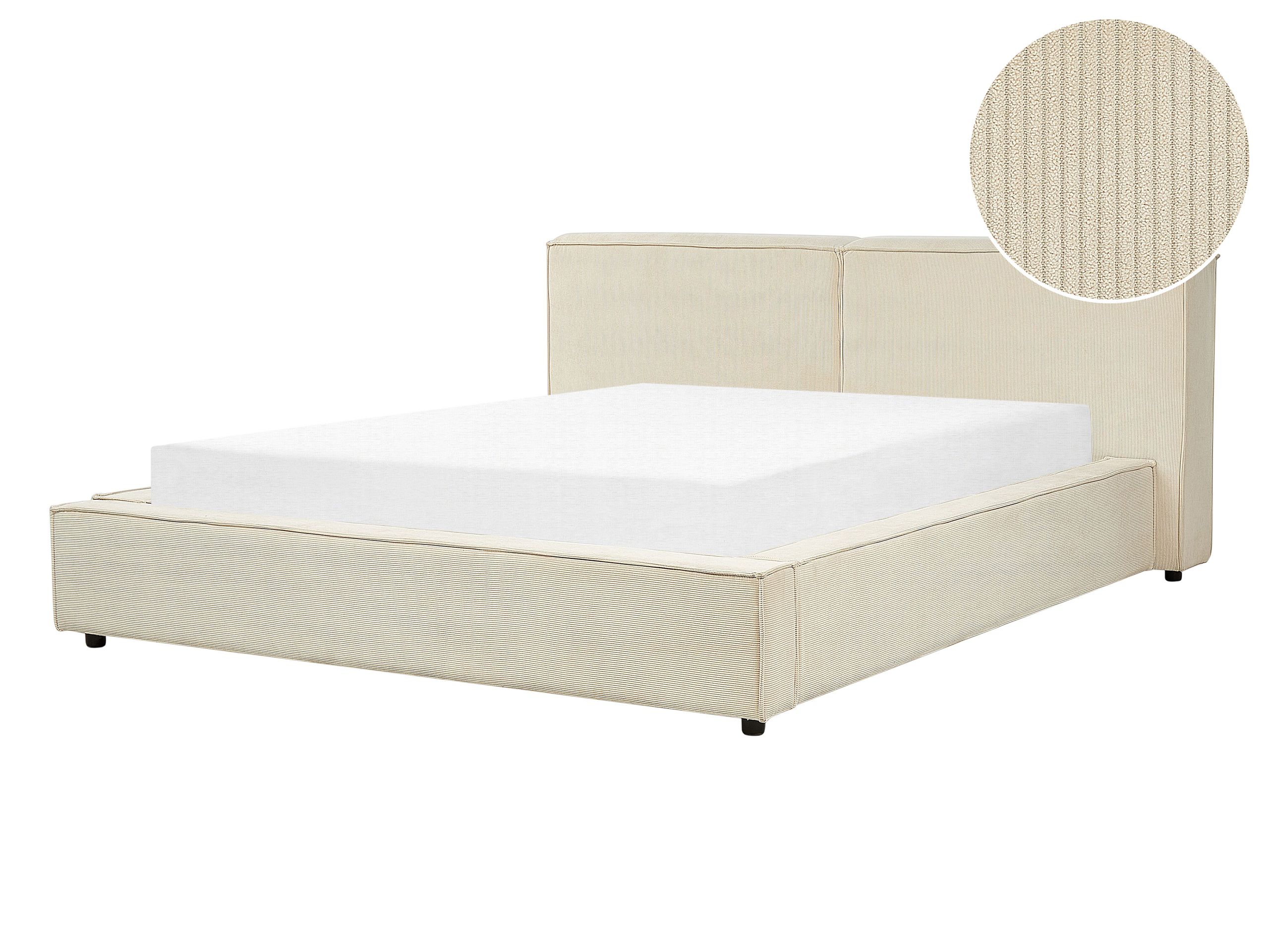LINARSD Waterbed Corduroy 160 x 200 cm (EU King Size) Beige