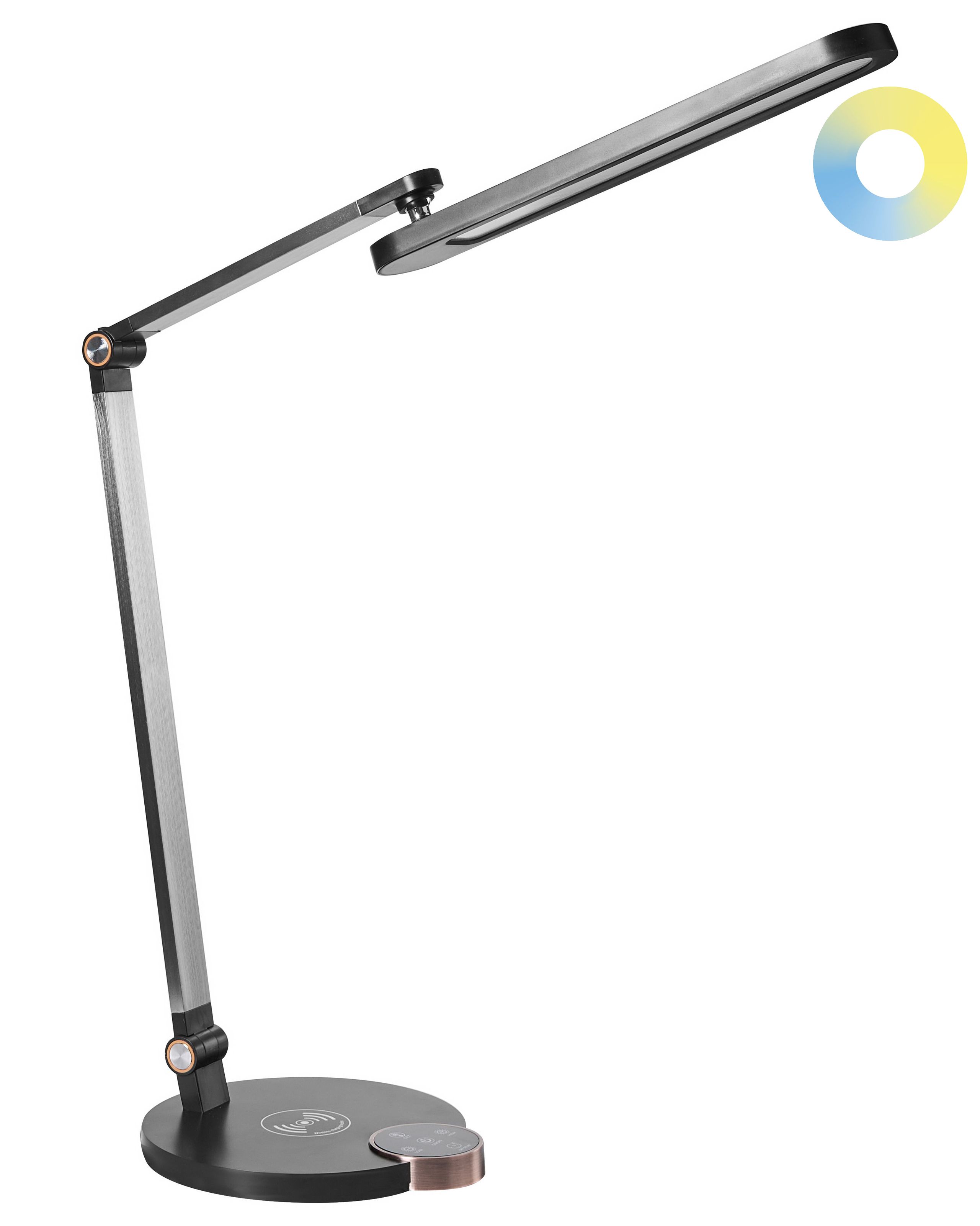 BURNHAM Desk Lamp with Wireless Charger - Black