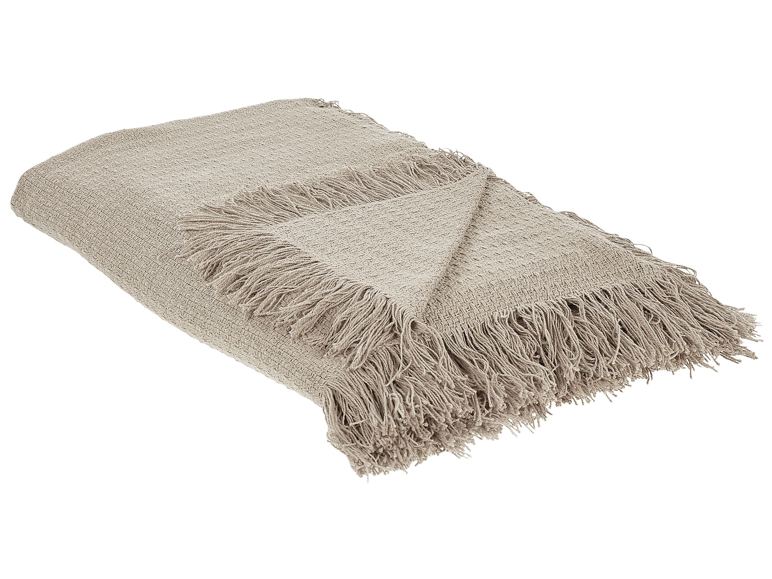 Bedspread YERBENT Cotton 220 x 240 cm Taupe