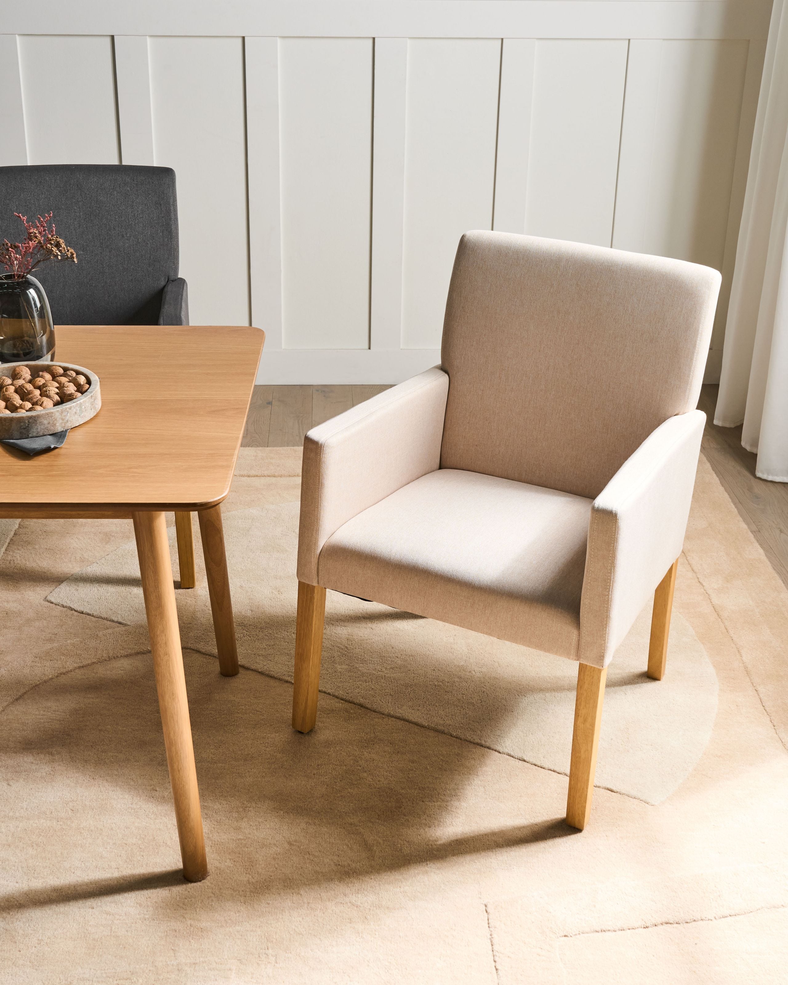 CIVERO Fabric Dining Chair - Beige