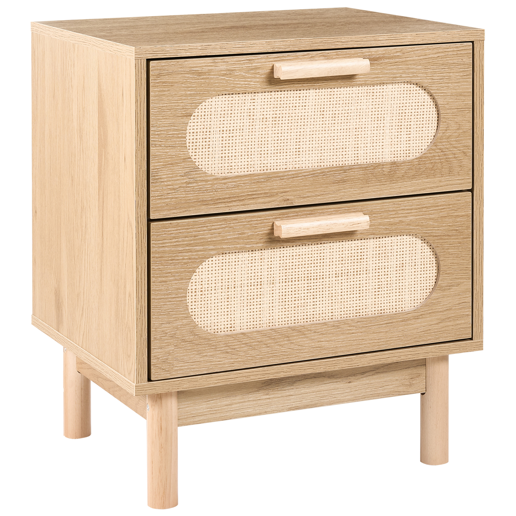 COSTELLA 2 Drawer Bedside Table - Light Brown
