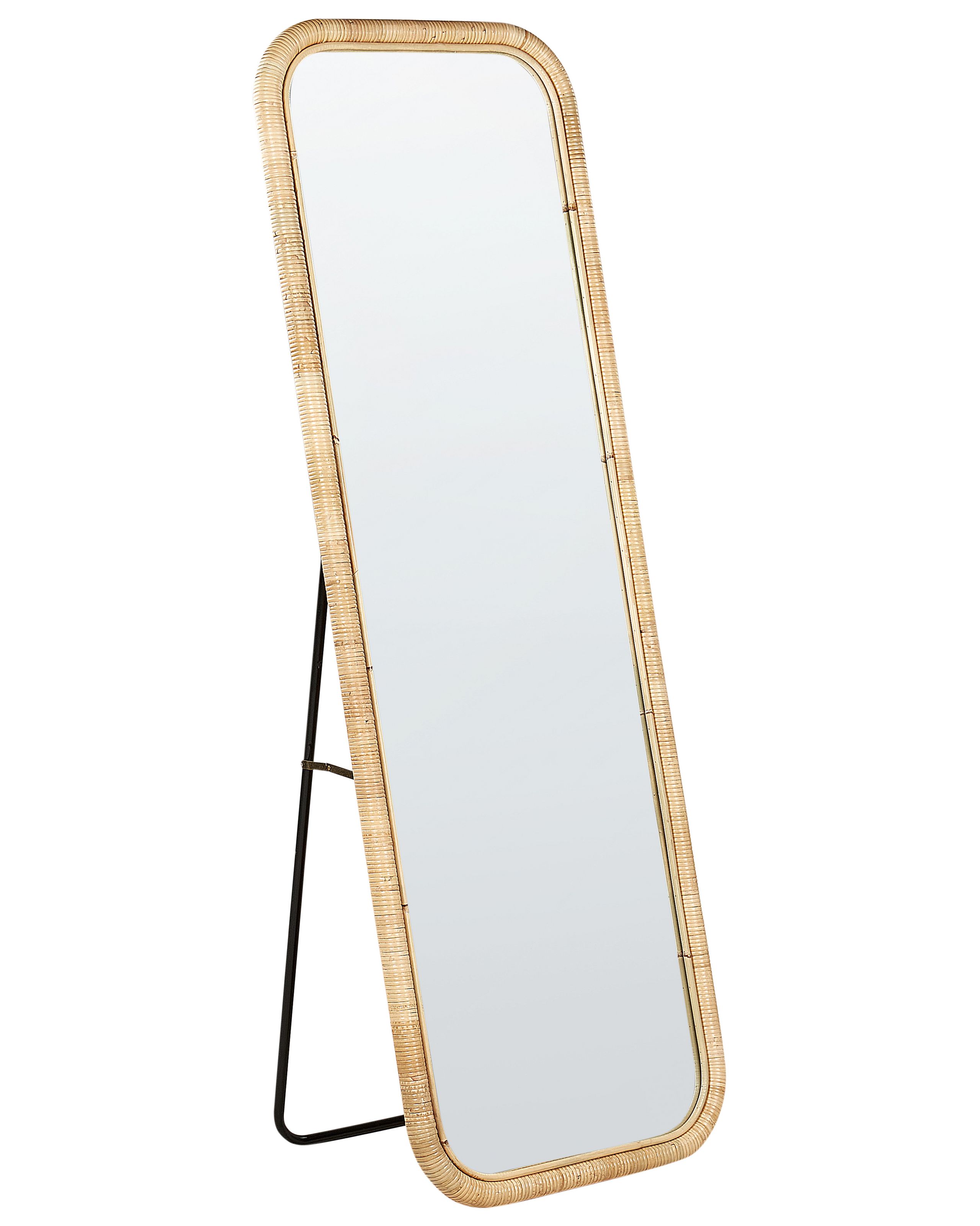 Standing Mirror MALANGE 150 cm Rattan Natural