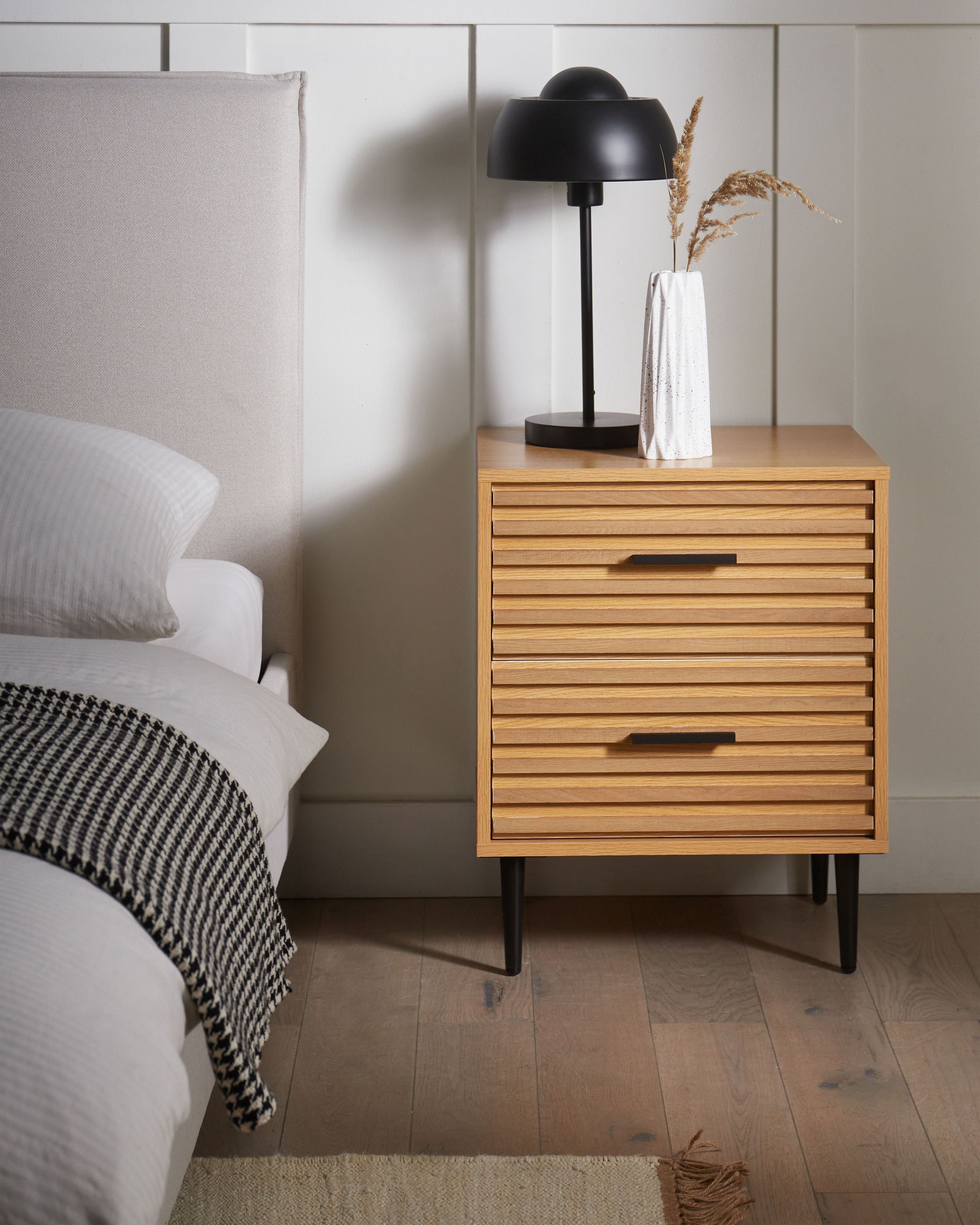 NOCTURA Drawer Bedside Table - Light Brown