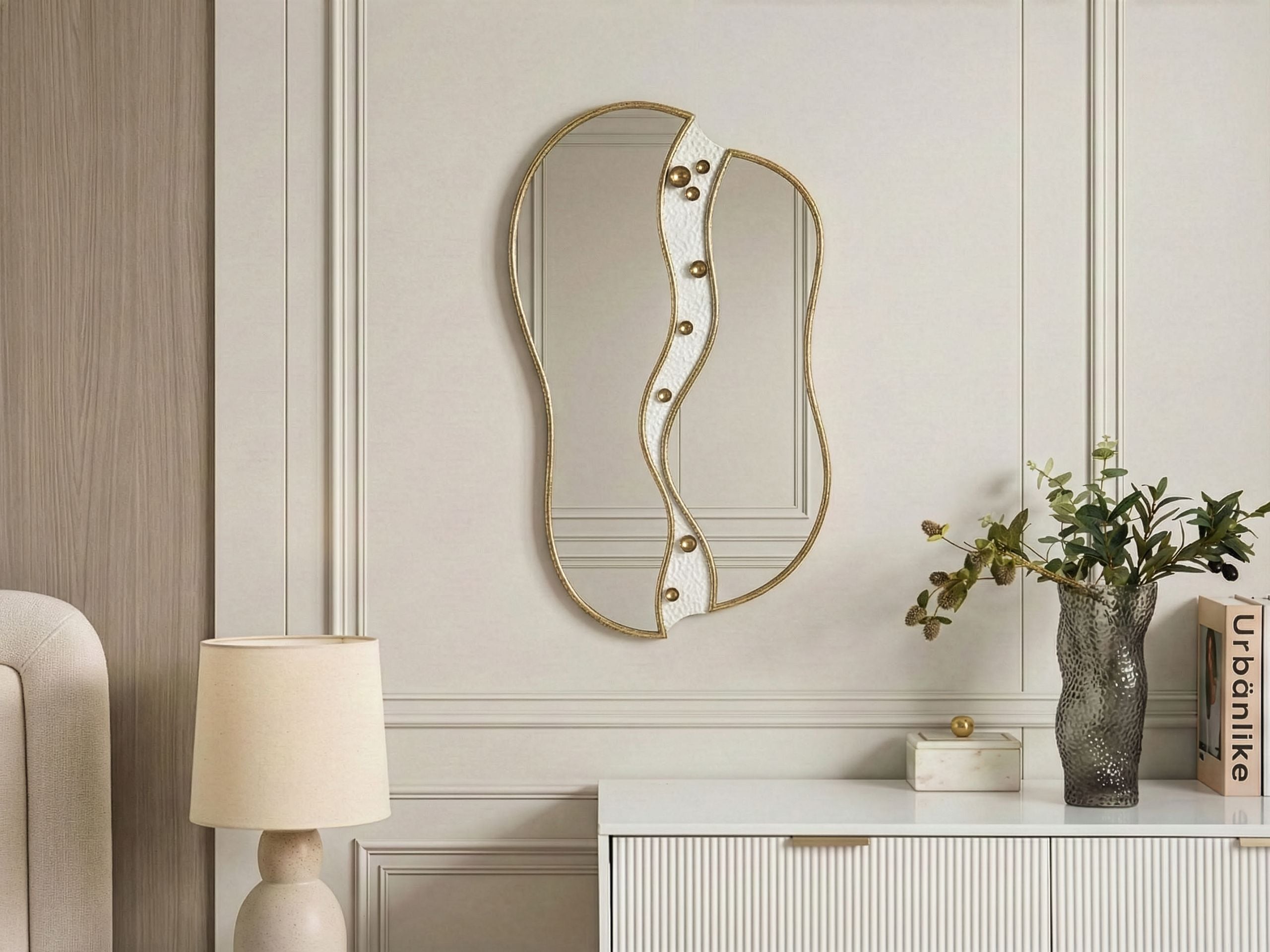 VAZEXI Metal Wall Mirror - Gold