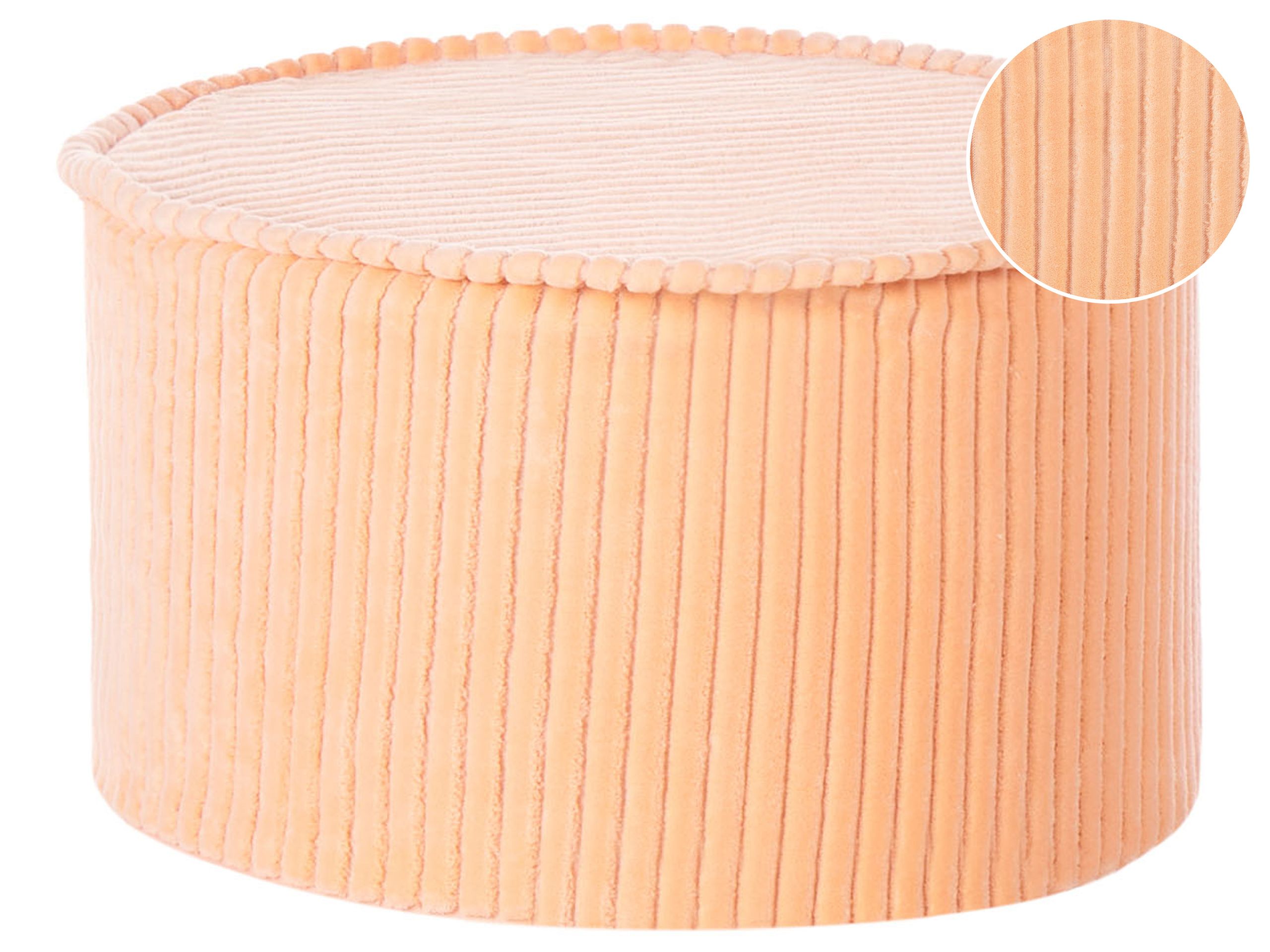Velvet Pouffe 40 x 25 cm Peach Pink ZIKRIA