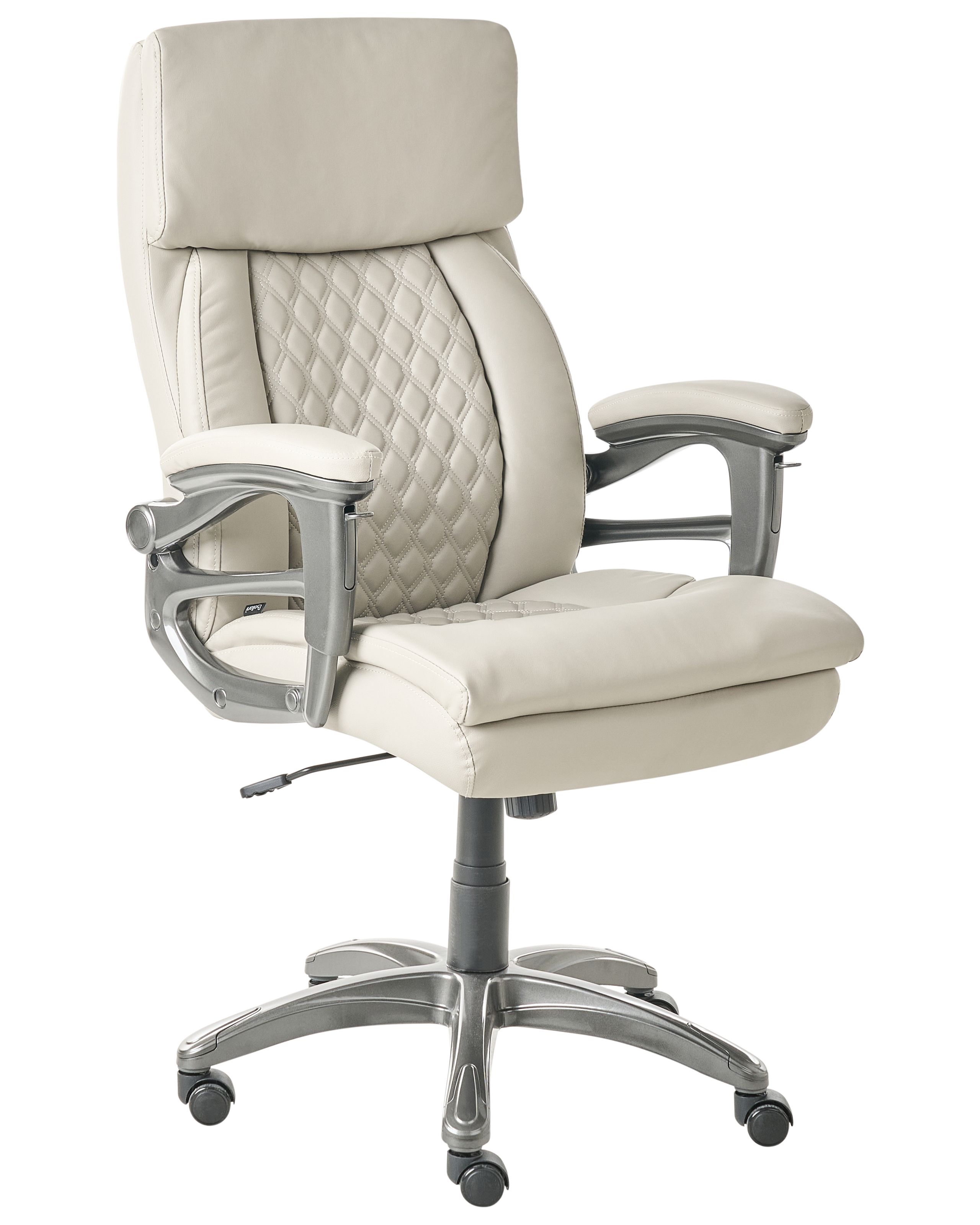 ORMSDON Faux Leather Executive Office Chair - Beige