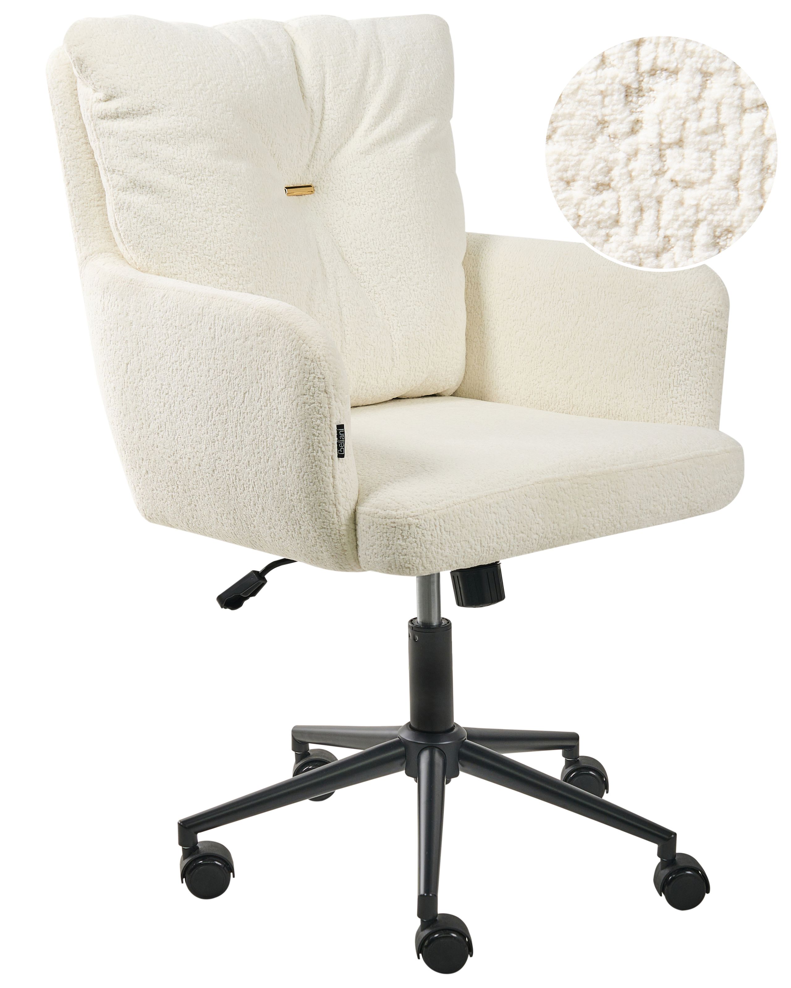 KENTHORPE Fabric Office Desk Chair - White