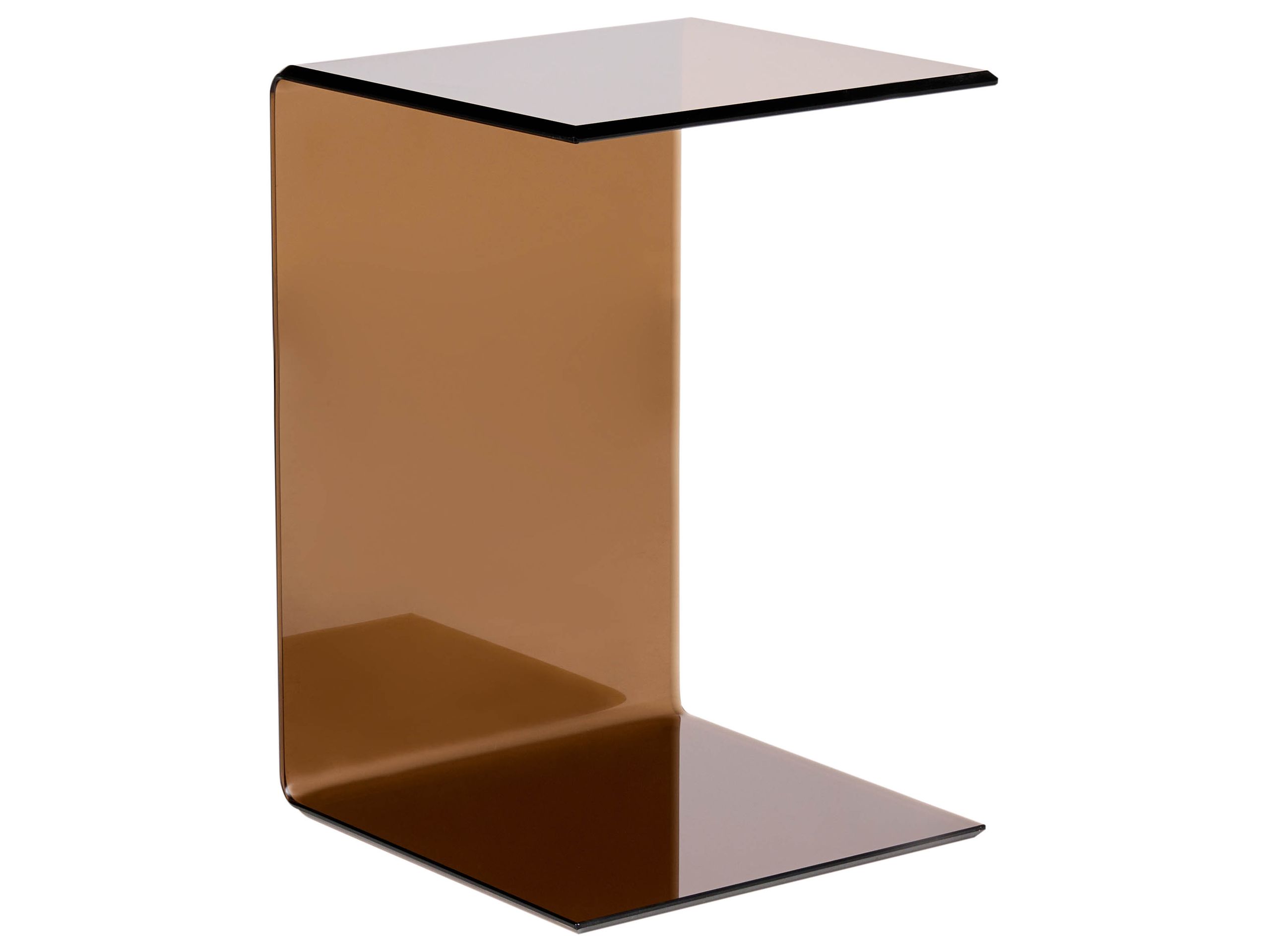 CROMDON Side Table Tempered Glass - Brown