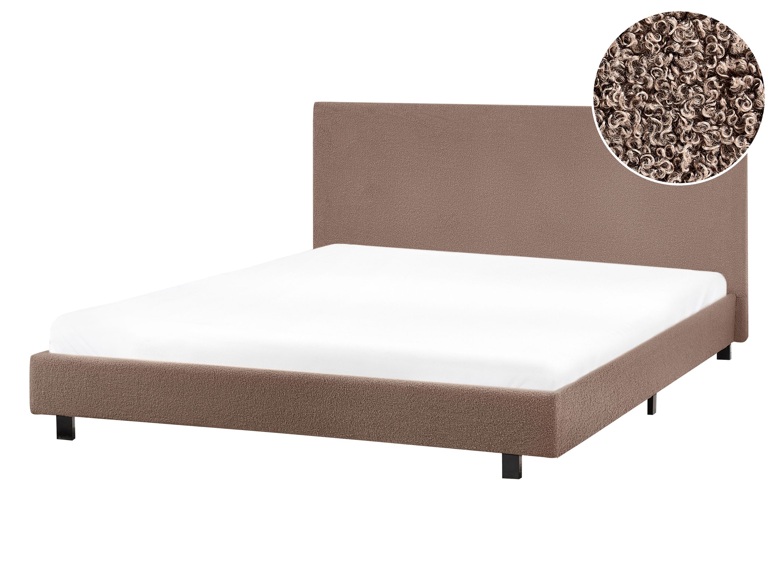 AIBL Waterbed Boucle 140 x 200 cm (EU Double) Brown