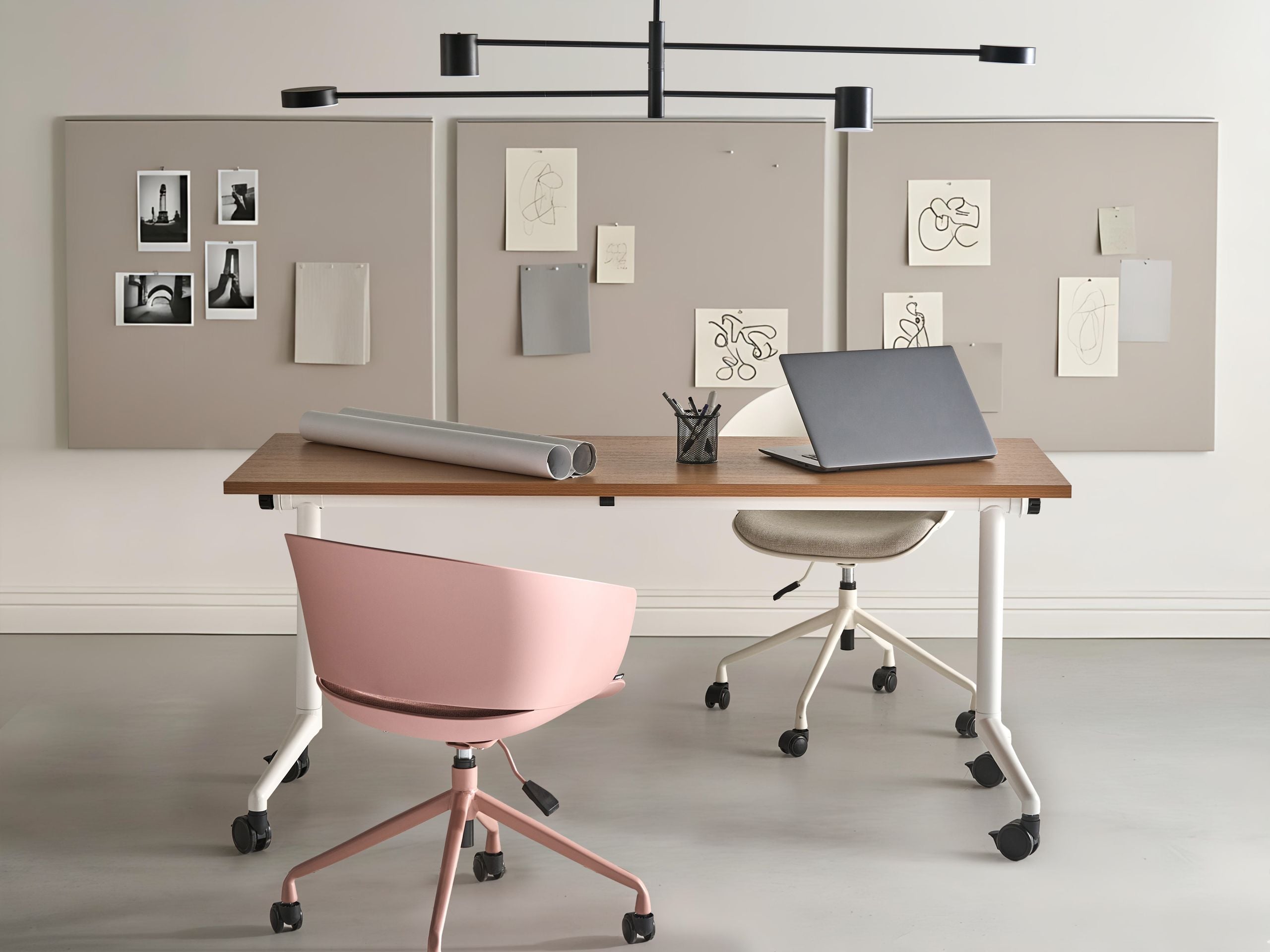 FEYARO Foldable Office Desk - Brown, 160cm