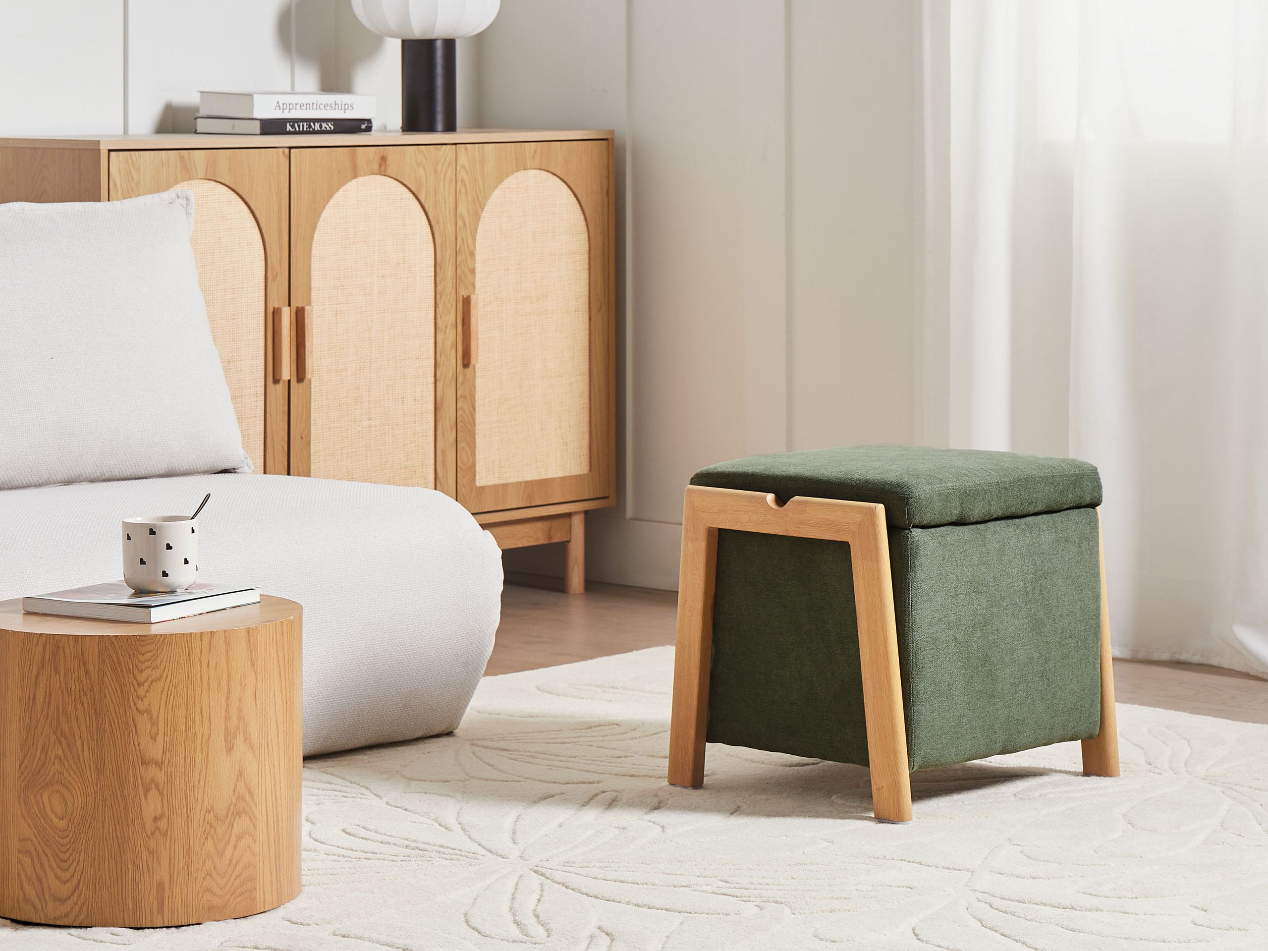BOJAXO Ottoman Storage Pouffe - Green