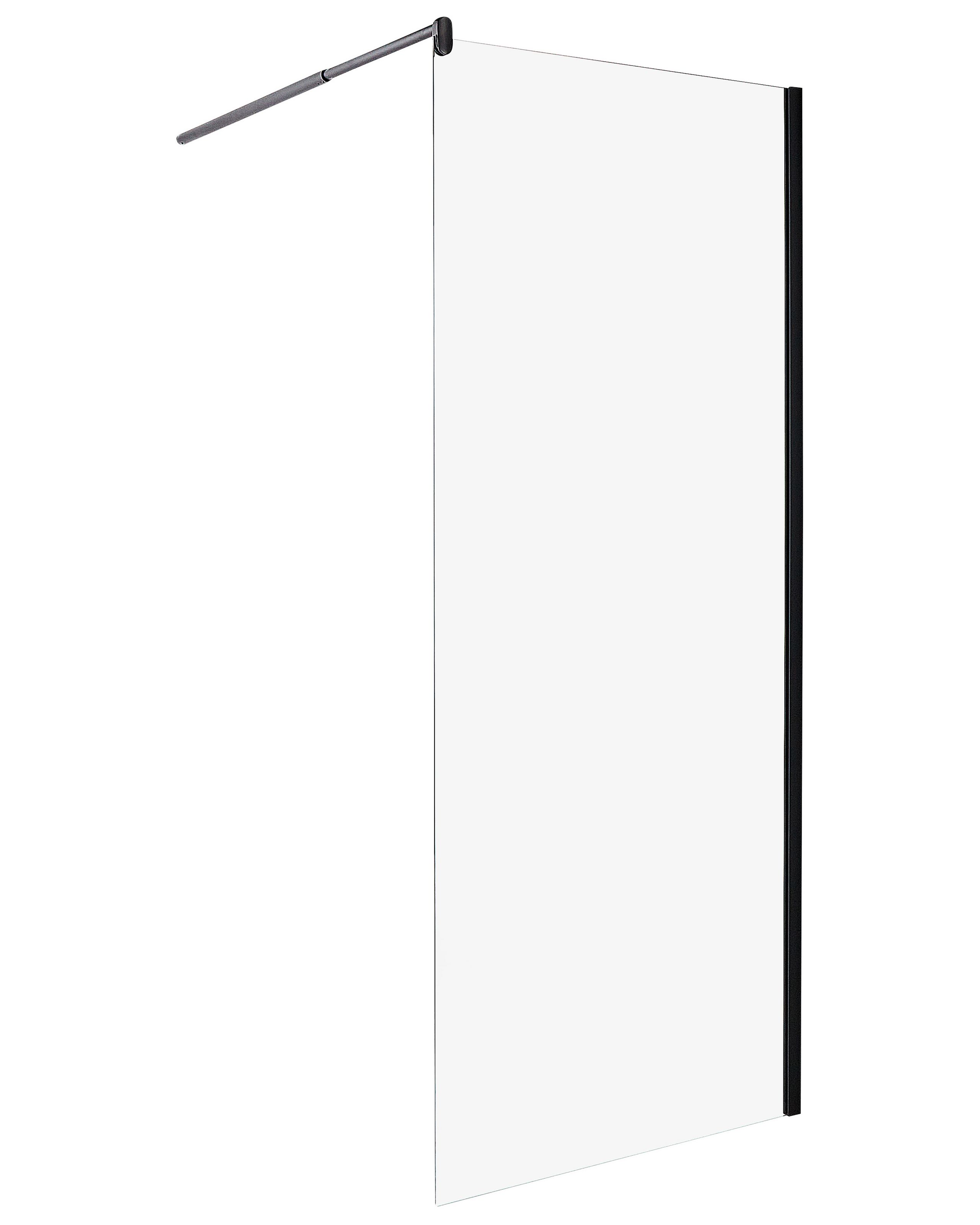 Shower Screen AHAUS 80 x 190 cm Black