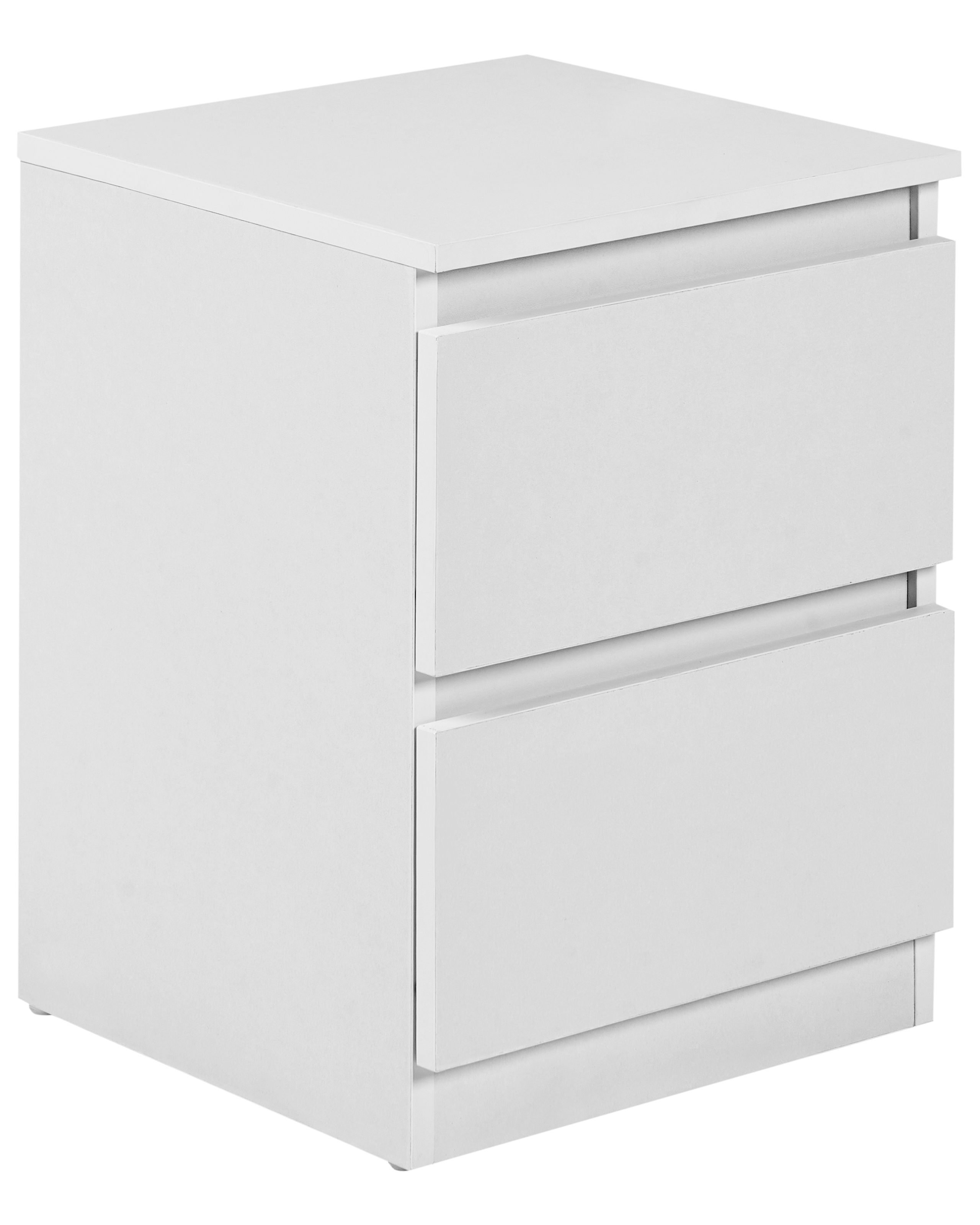 NINWIPEG 2 Drawer Bedside Table White