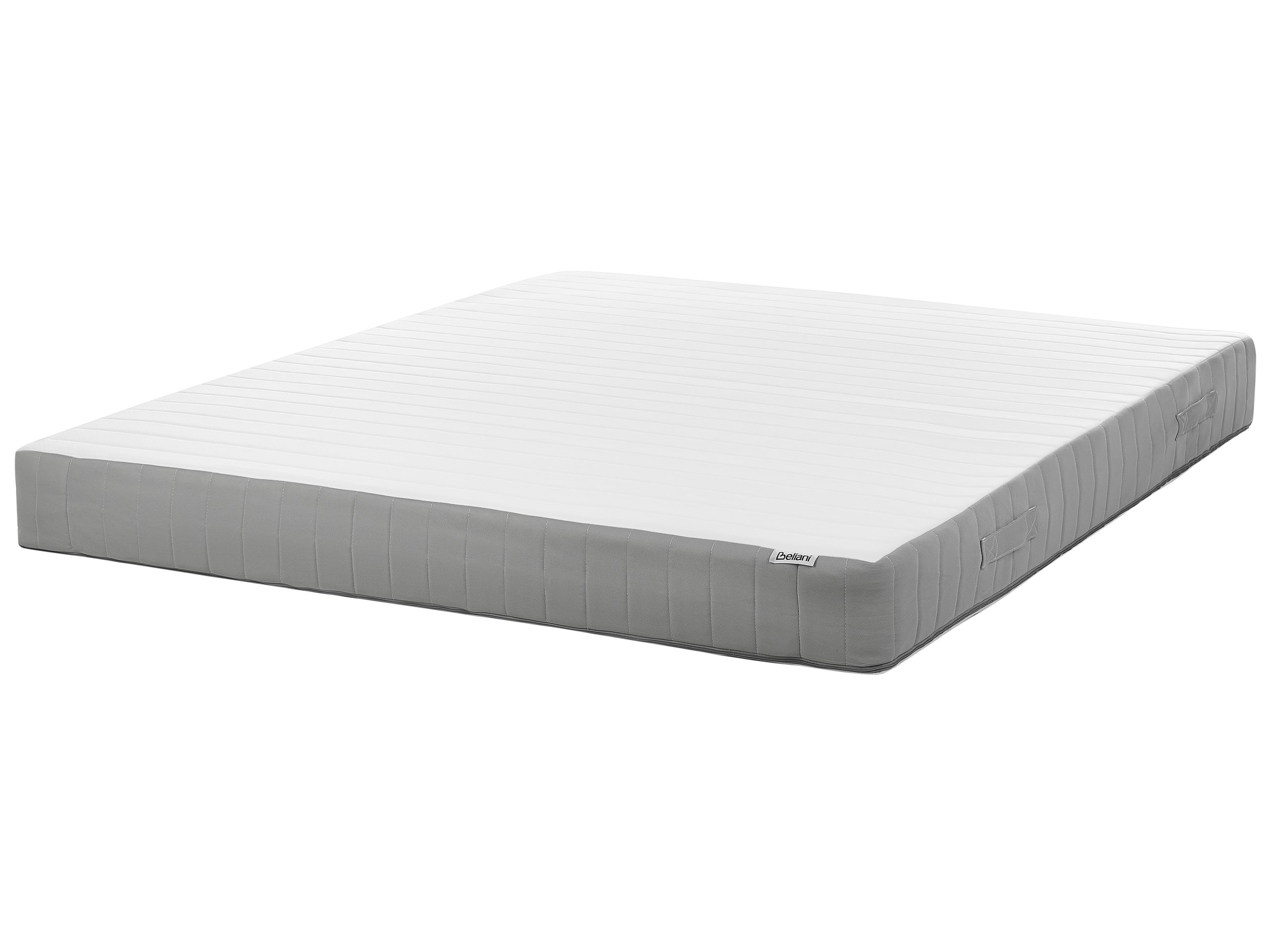 FUSHY Memory Foam Pocket Spring Mattress Firm 180 x 200cm Super Kingsize - White with Grey