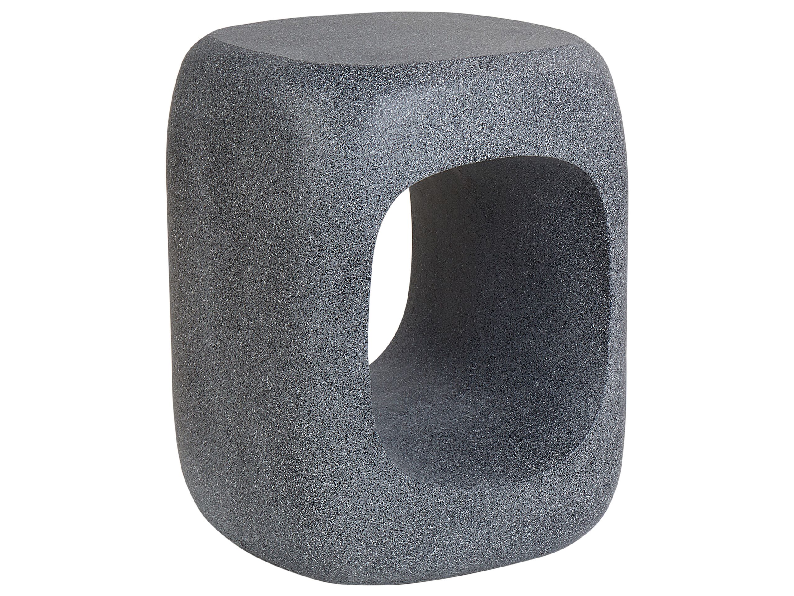 Accent Side Table Marble Effect Grey PELMO
