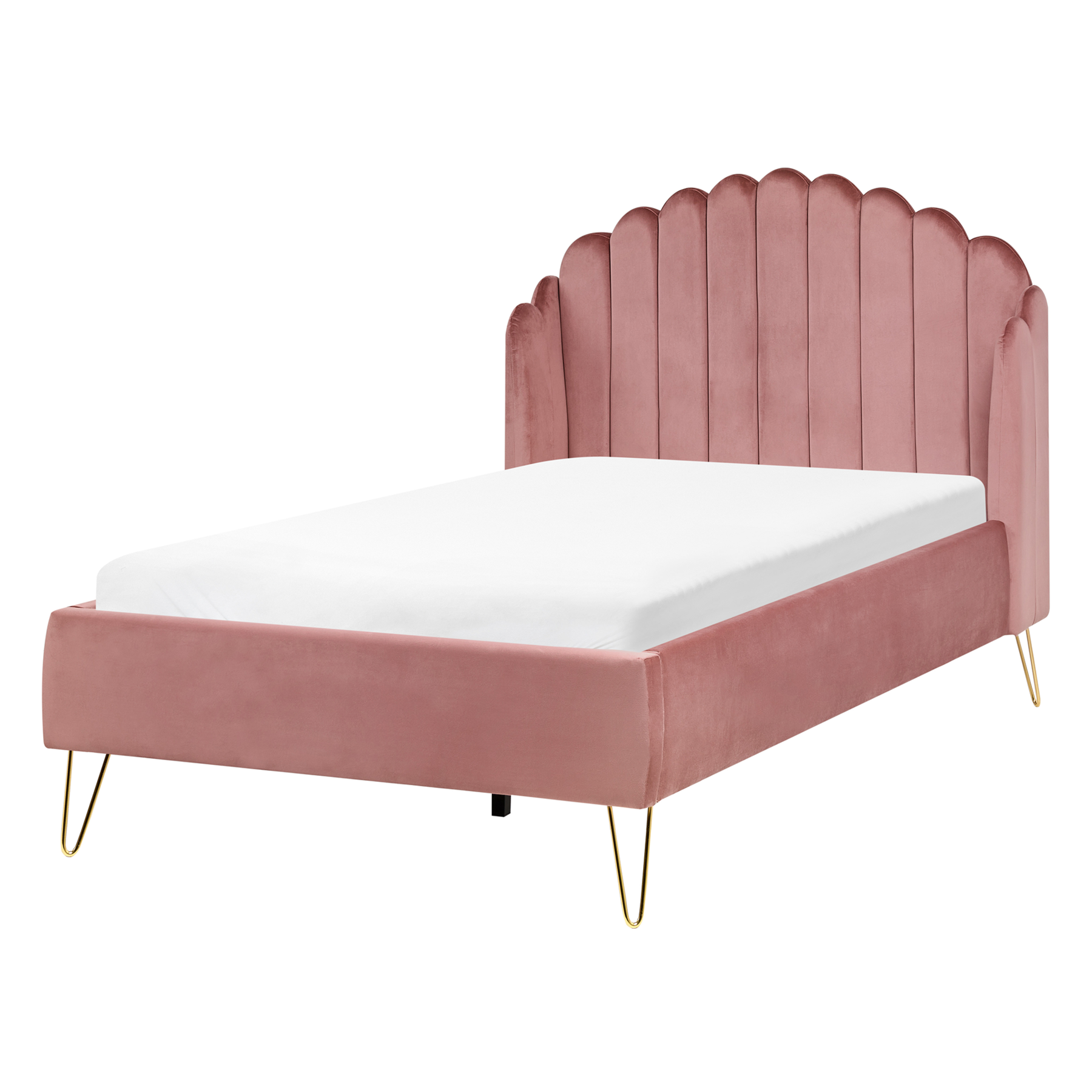AMLI Small Double Velvet Bedframe - Pink