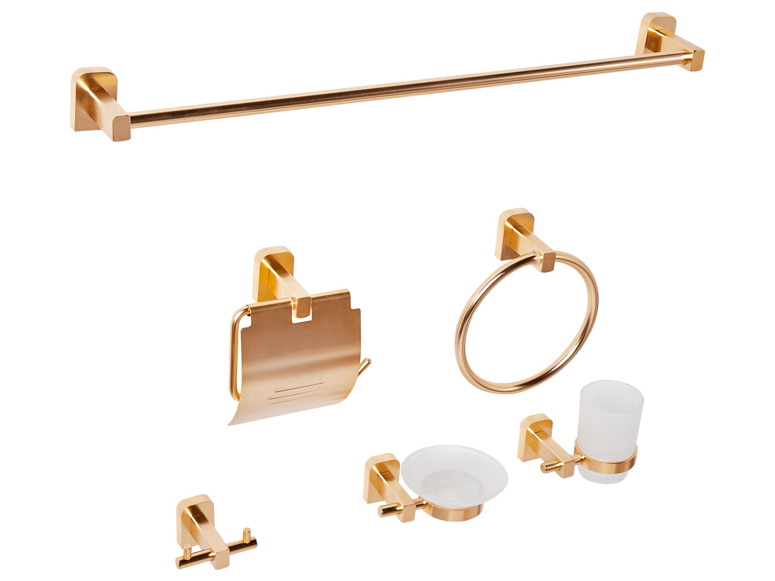 WINSCOMBE 6-Piece Bathroom Hardware Set - Gold