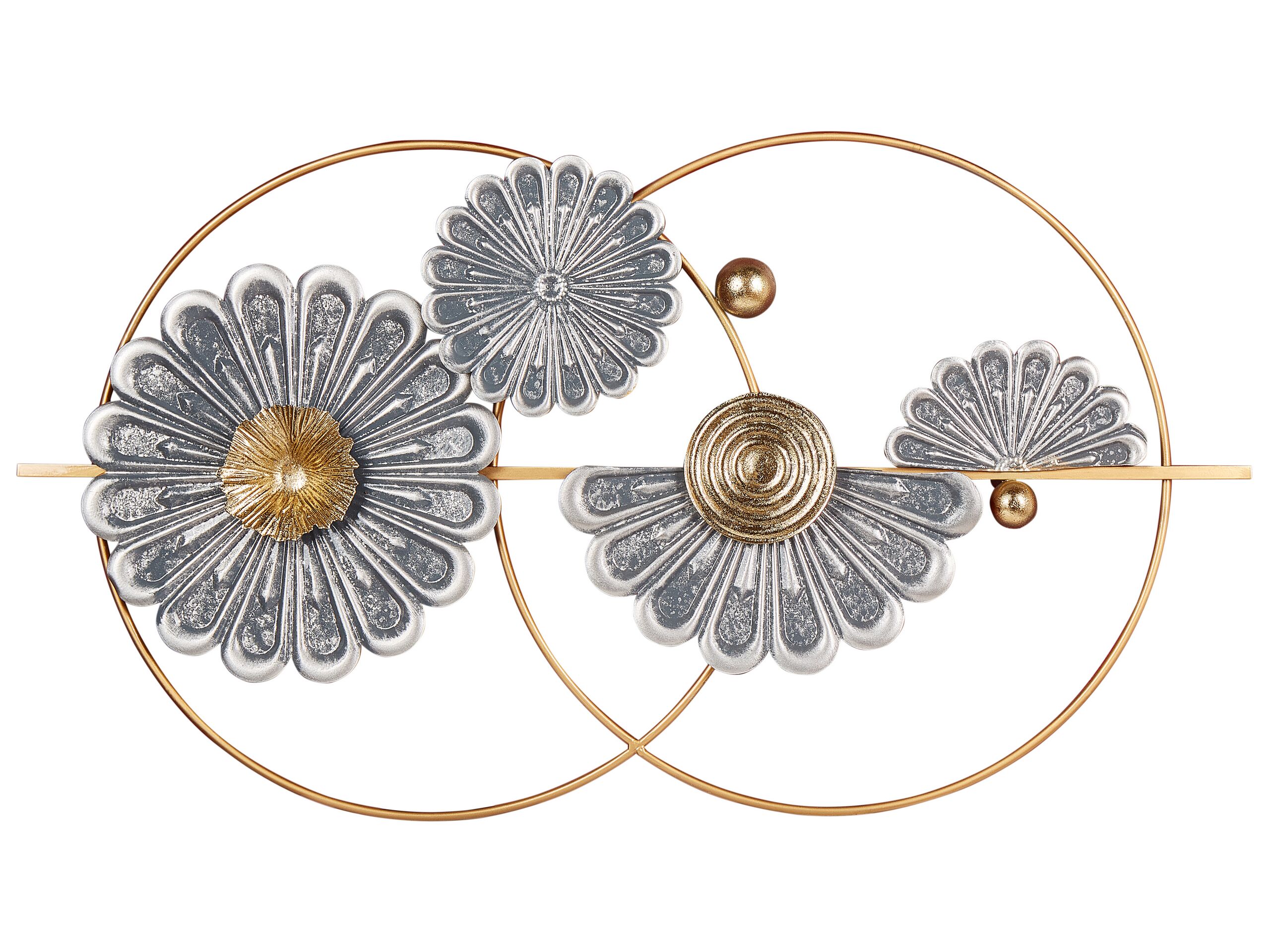 Wall Decor Flower PROMETHIUM Metal Gold 51 cm