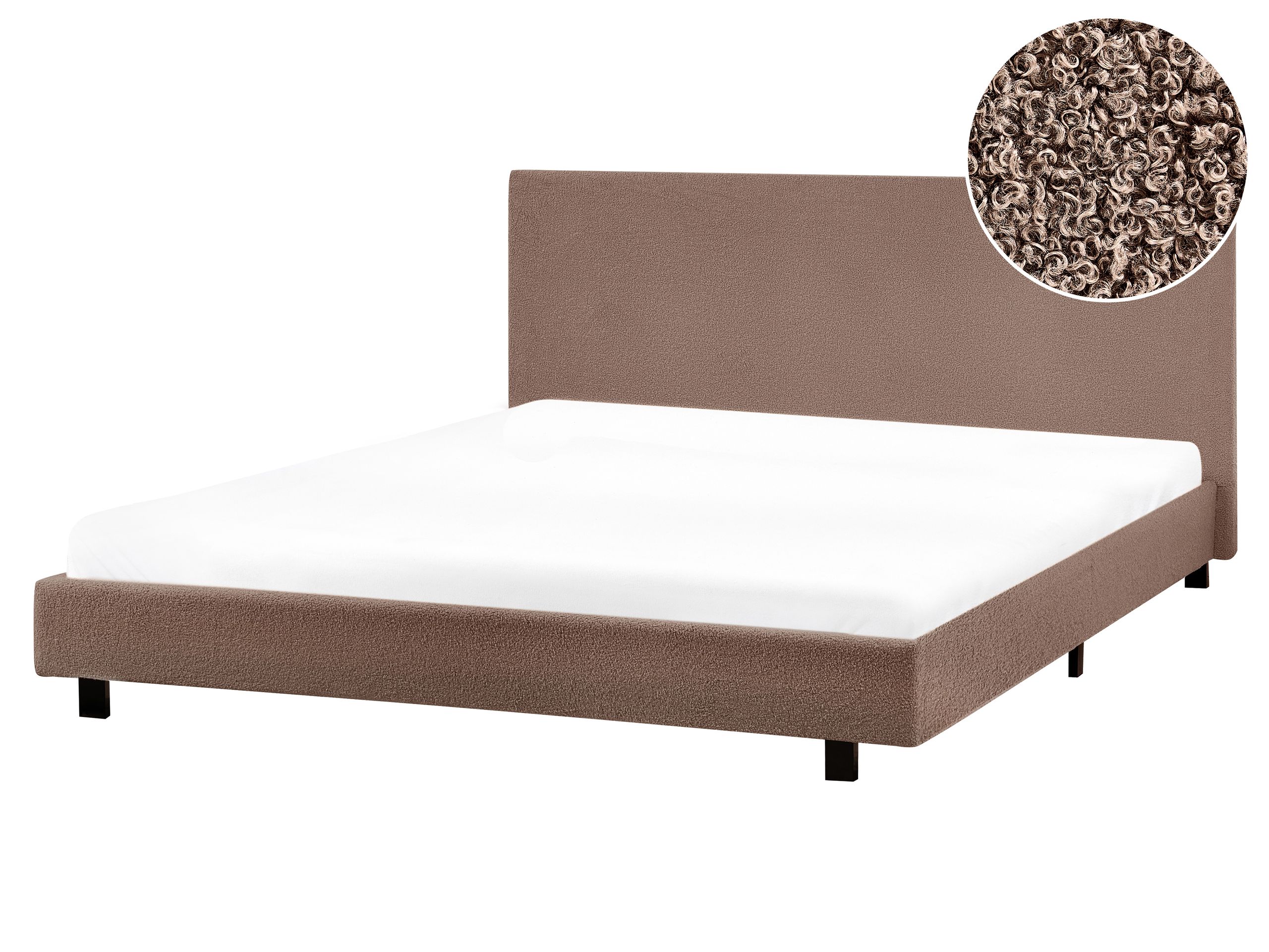 AIBL Waterbed Boucle 160 x 200 cm (EU King Size) Brown