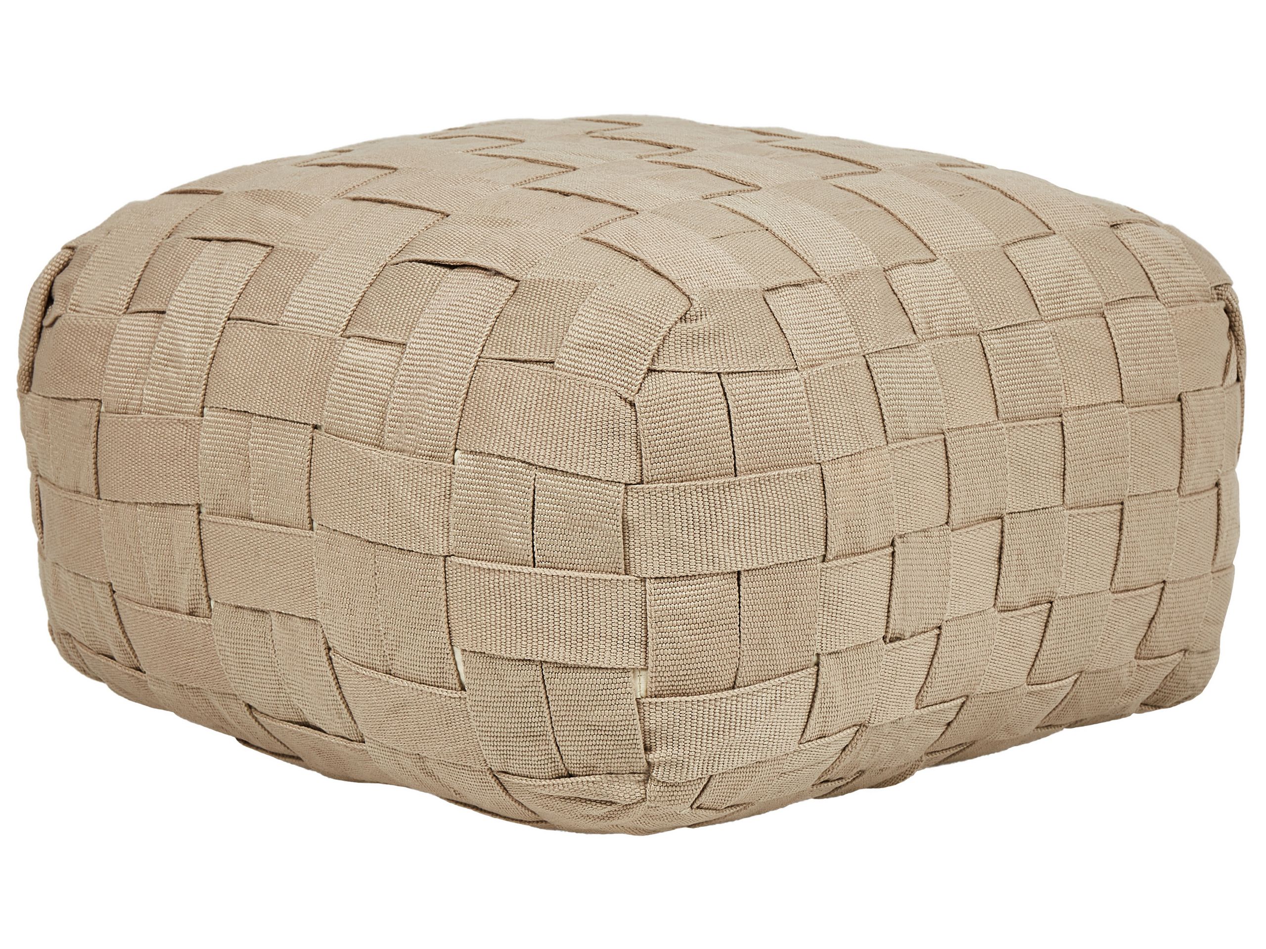 Outdoor Woven Pouffe Beige BODLA