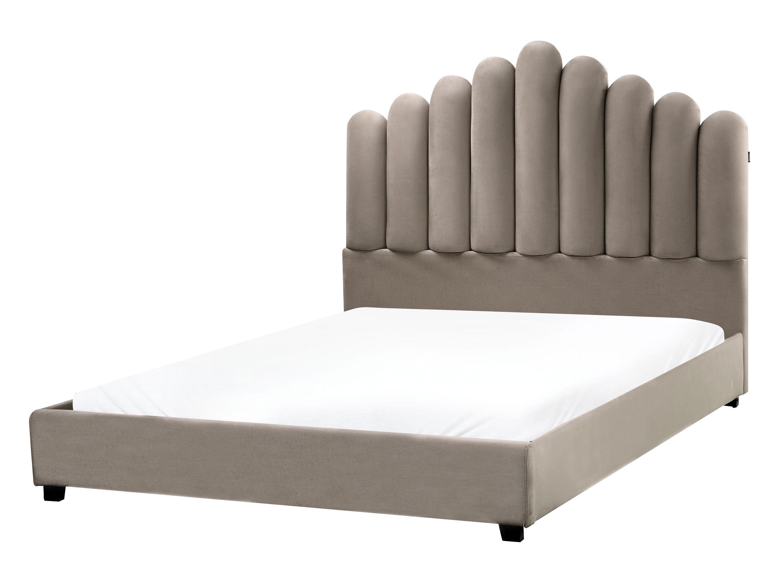 CINVENNES Waterbed Velvet 140 x 200 cm (EU Double) Taupe