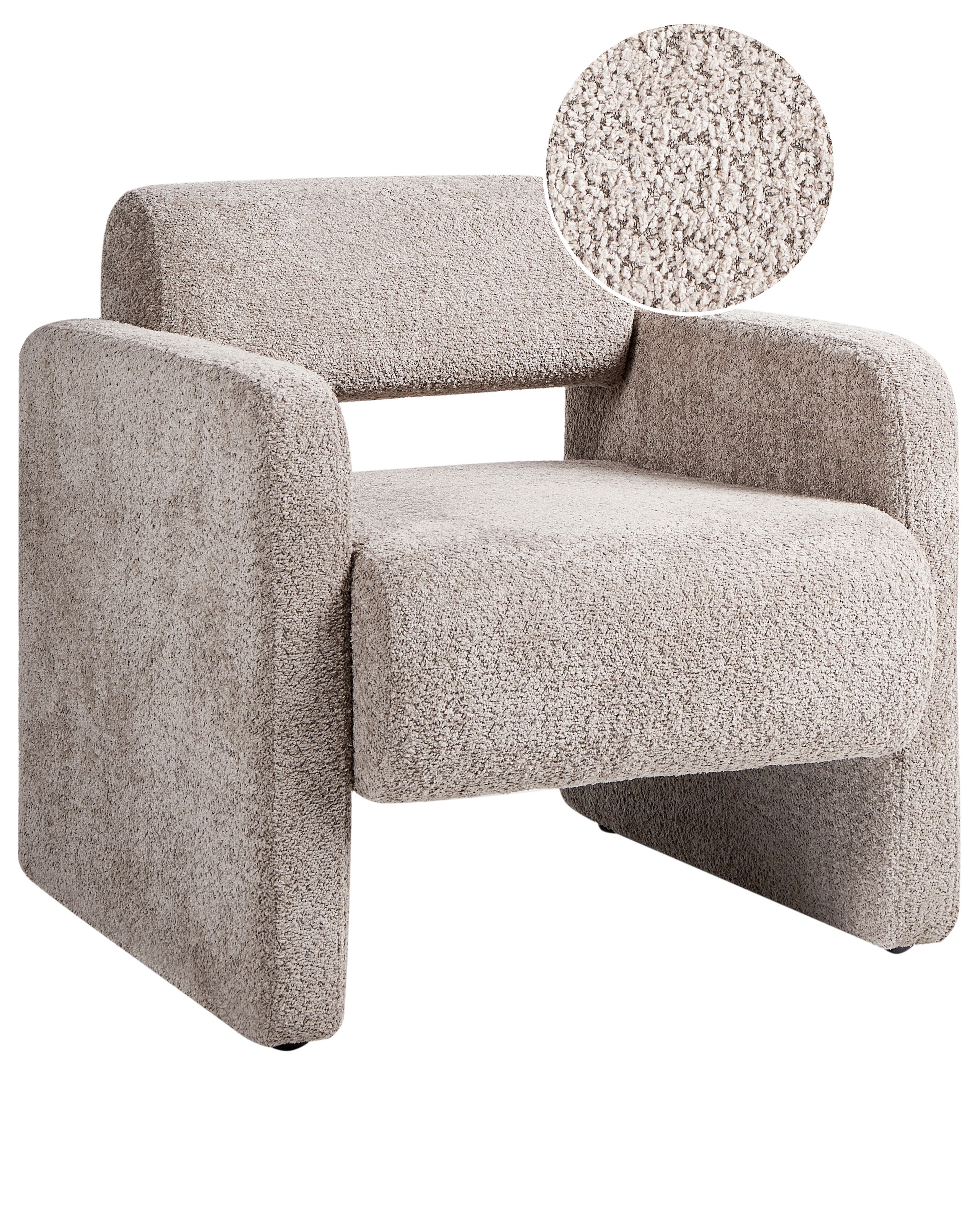 Armchair HALLSBERG Boucle Taupe