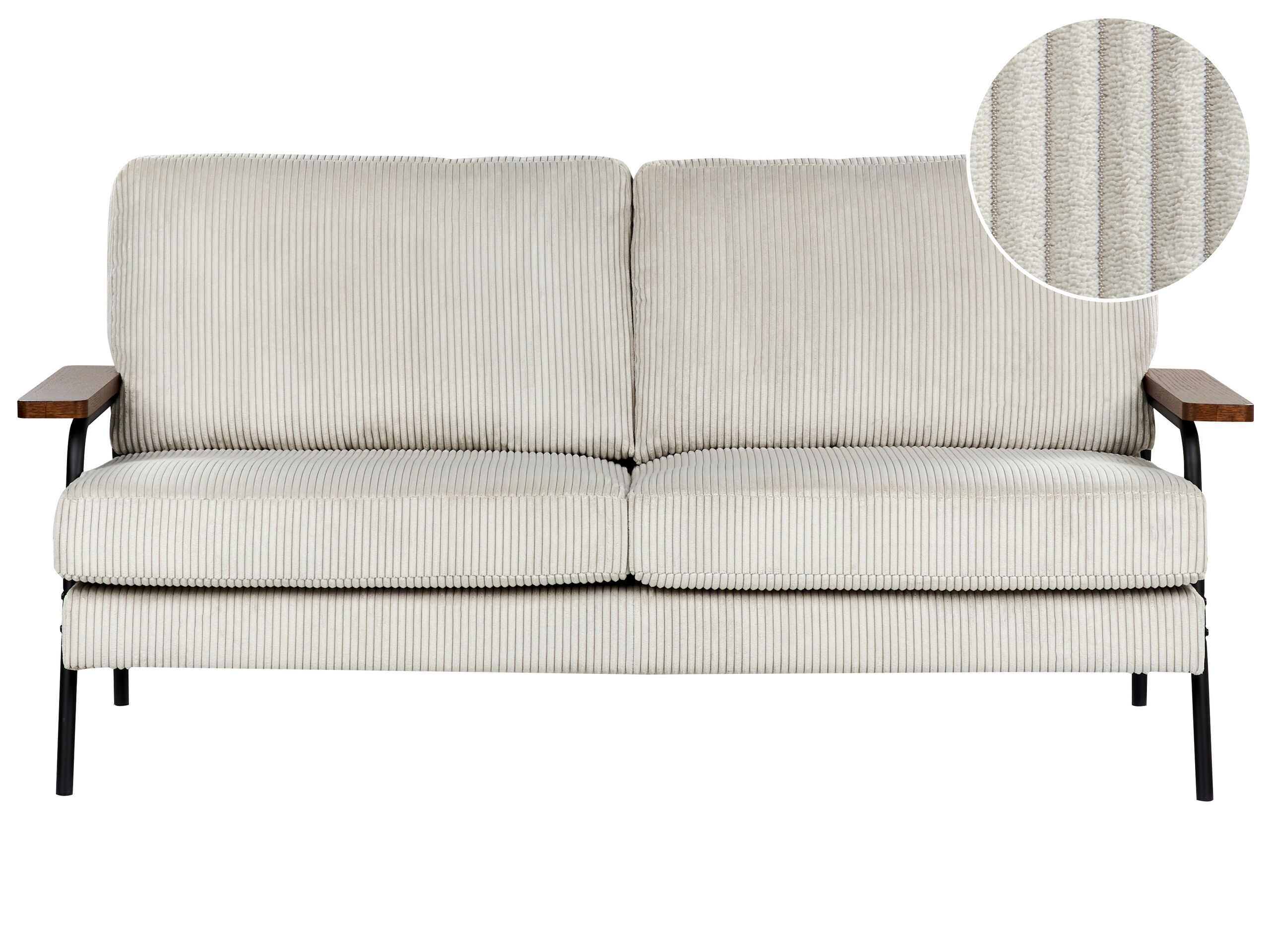 Corduroy Sofa Grey AKRANES