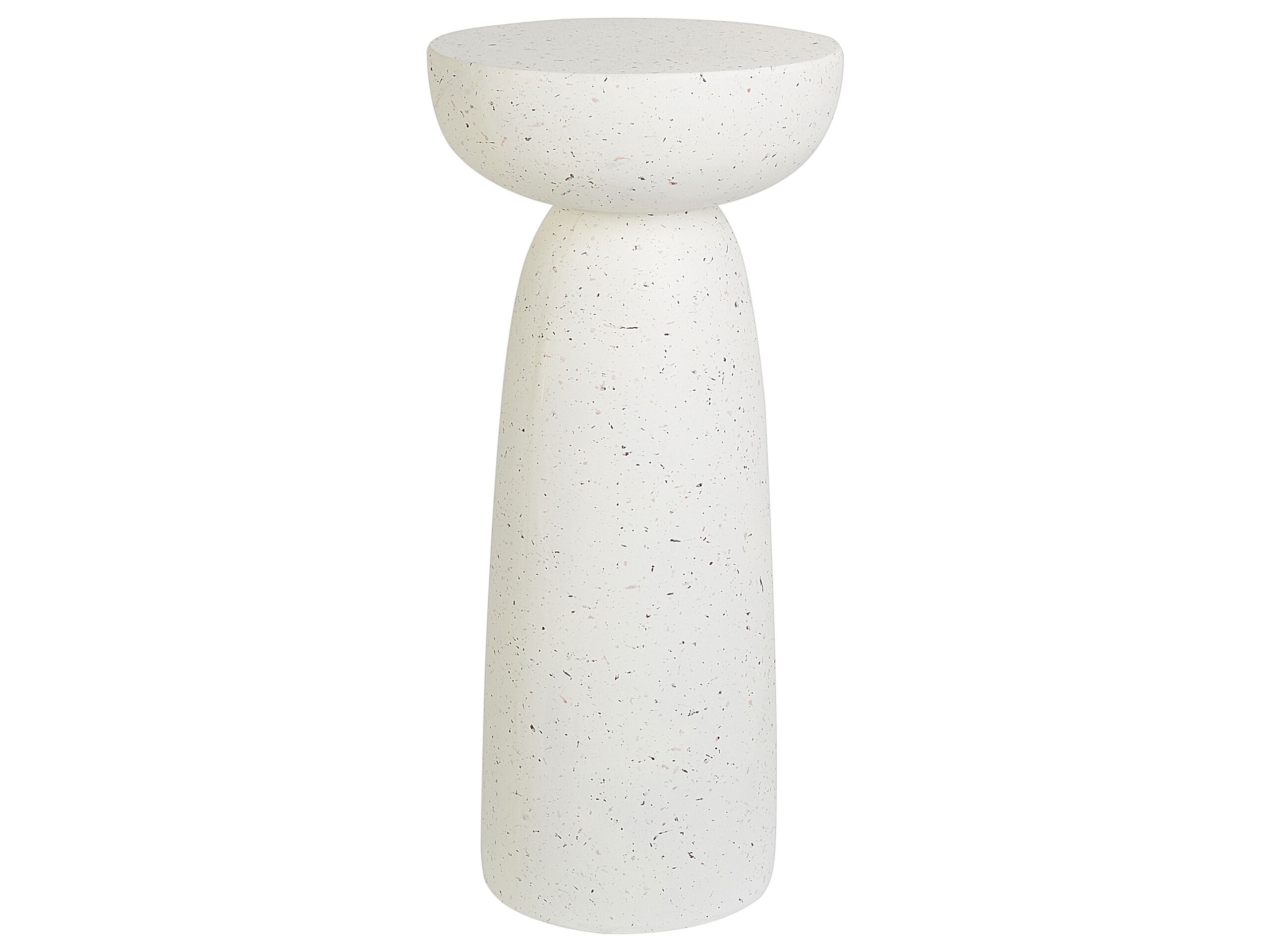 Accent Side Table Off-White Terrazzo Effect CADINI