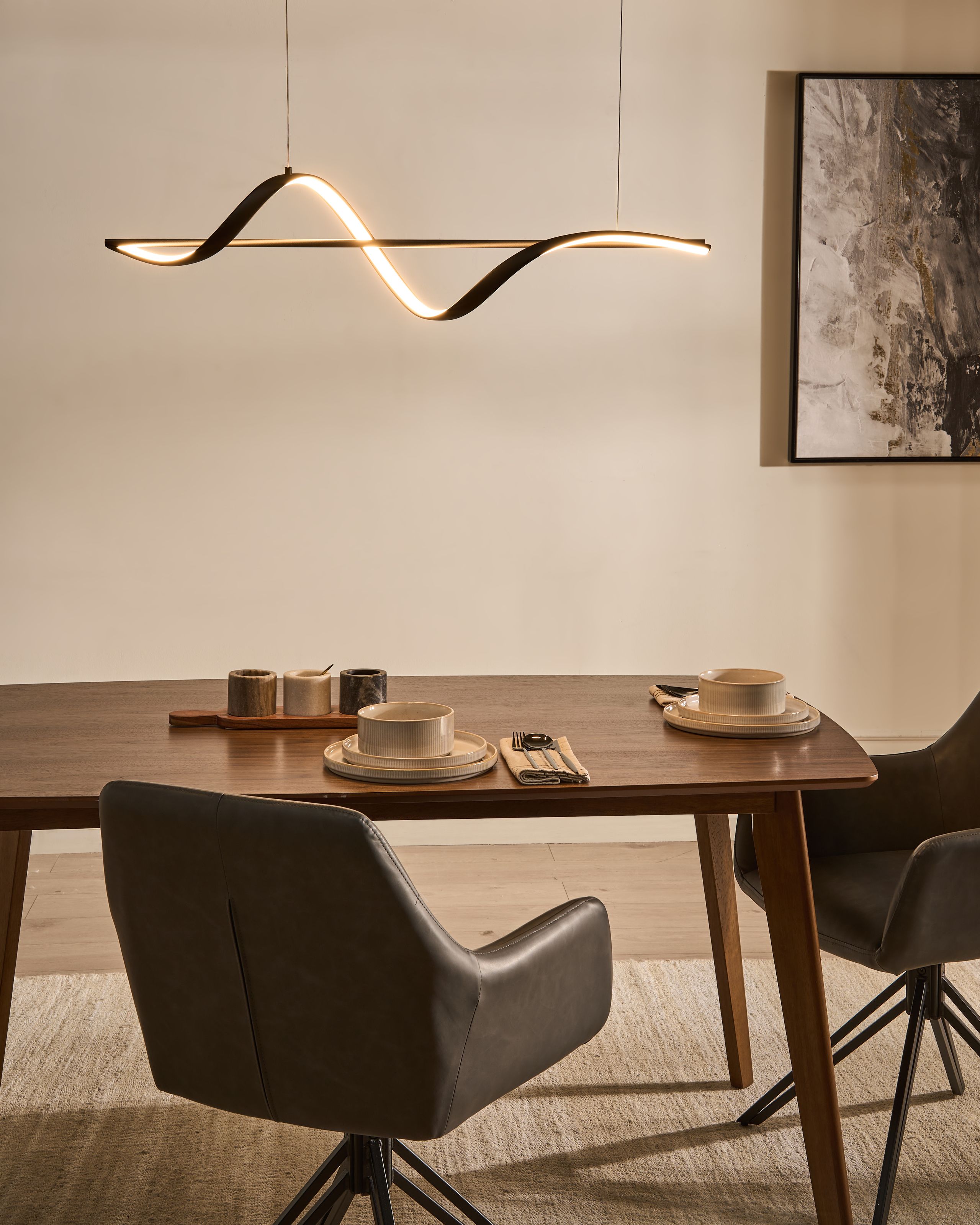 MAMAXO LED Pendant Lamp with Dimmer - Black