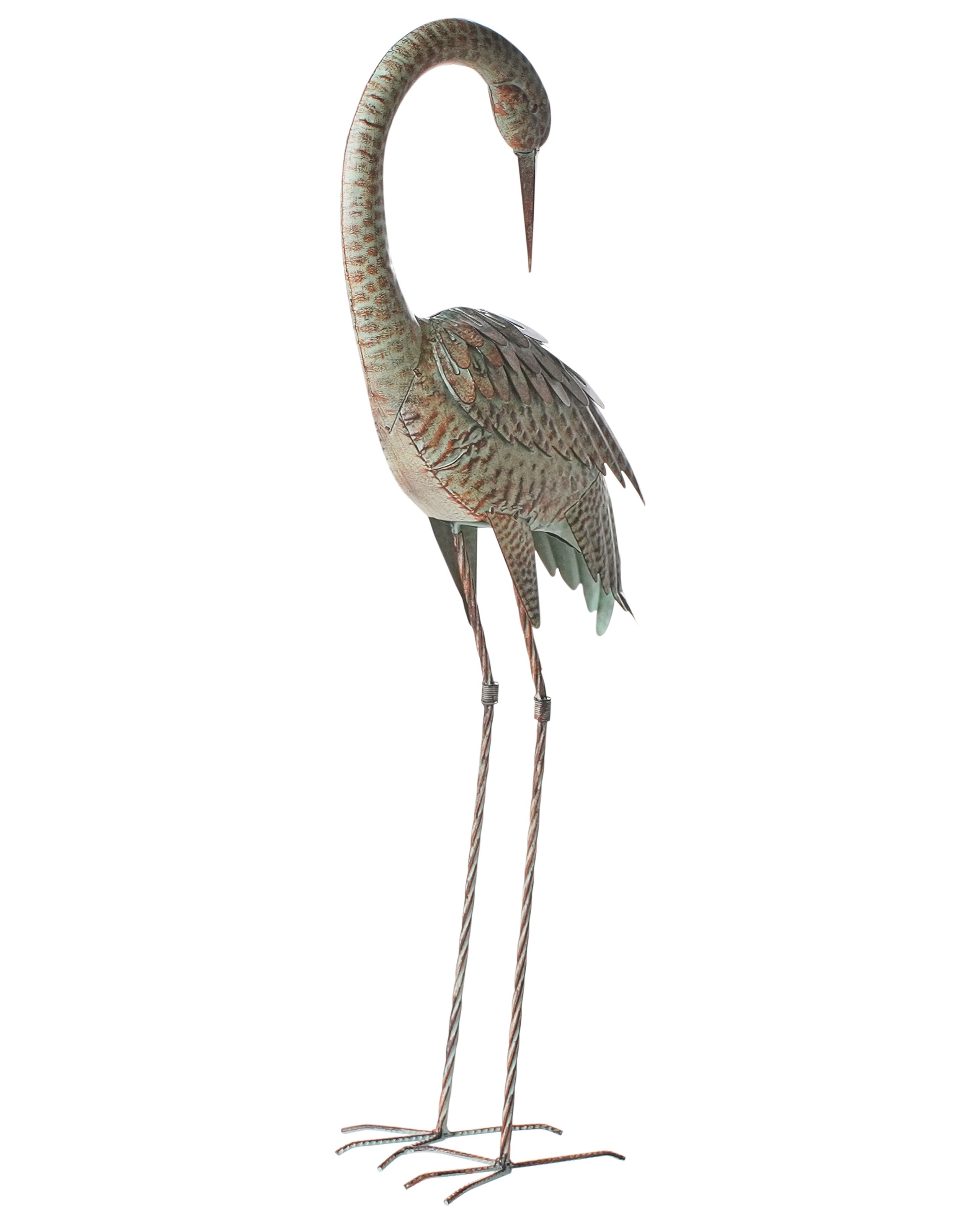 RENSCOMBE Garden Crane Figurine - Brown