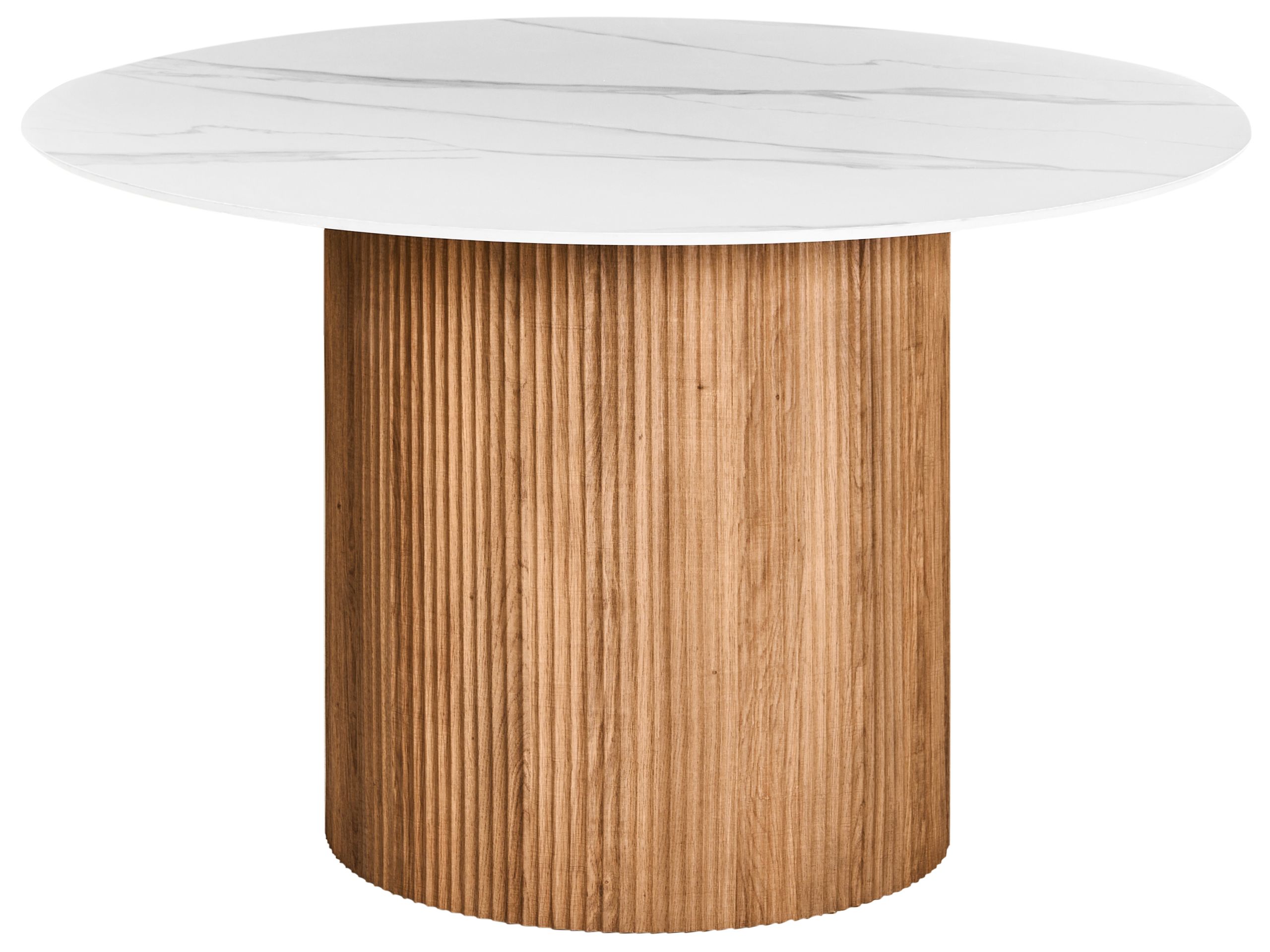 PINMERE Round Dining Table Marble - White