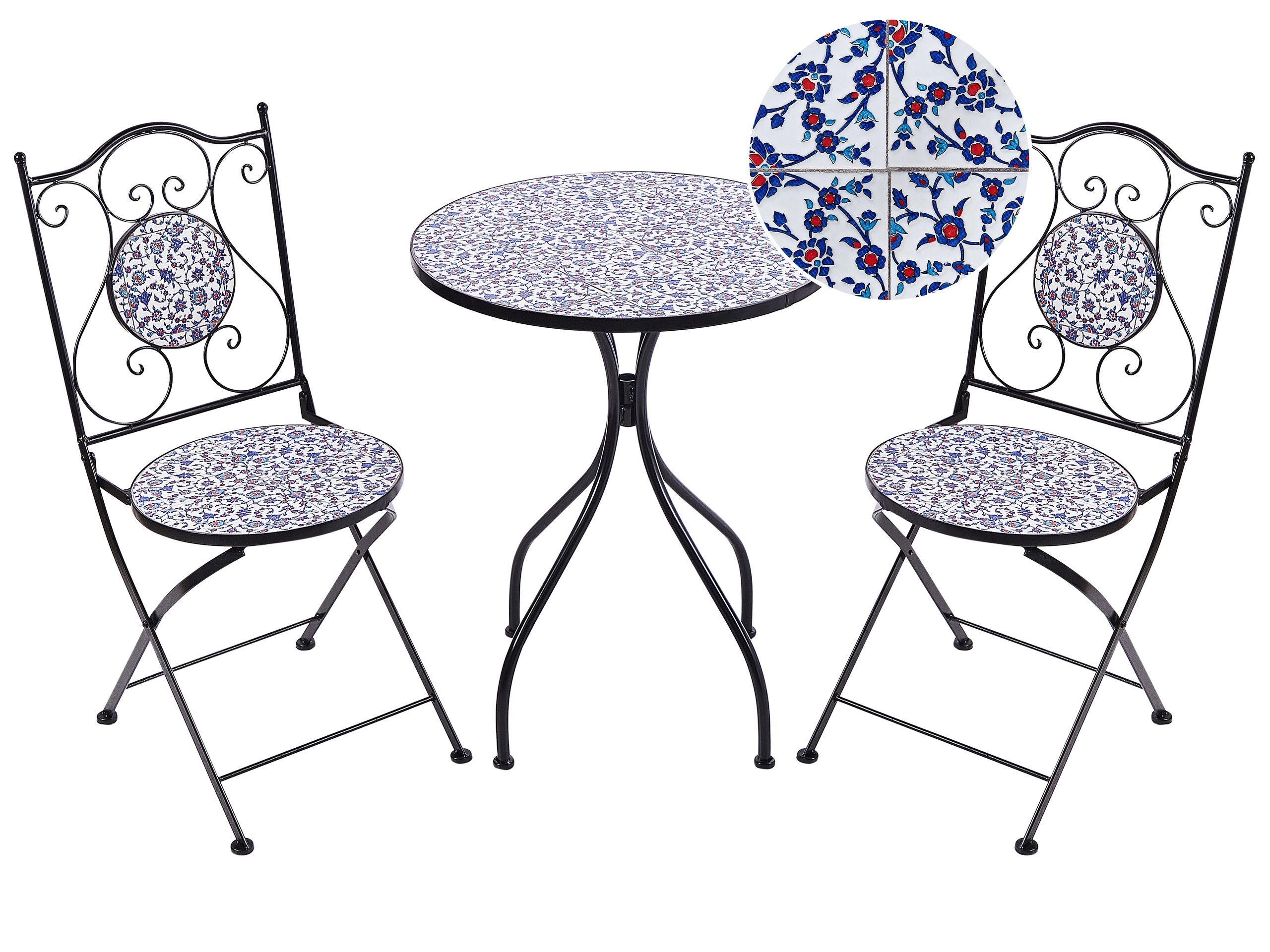 Bistro Set CAMPRENA Metal Black