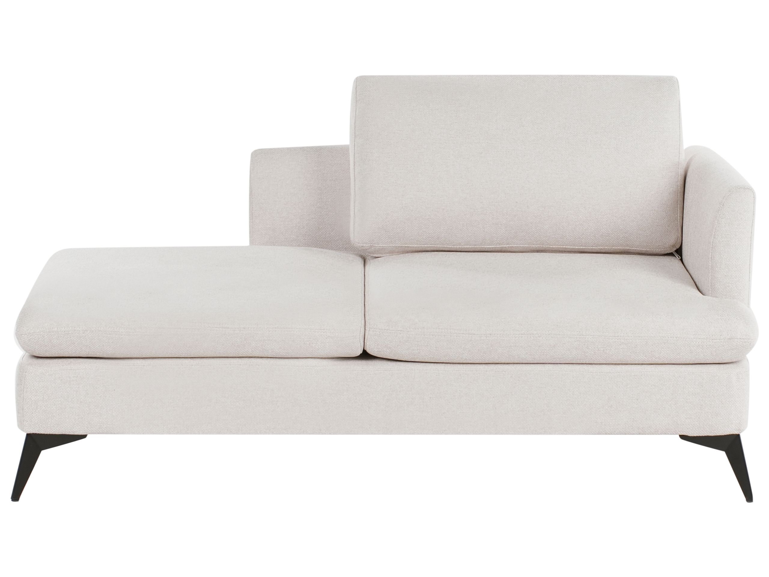 SIZVOE Right Hand Fabric Chaise Lounge Light Beige
