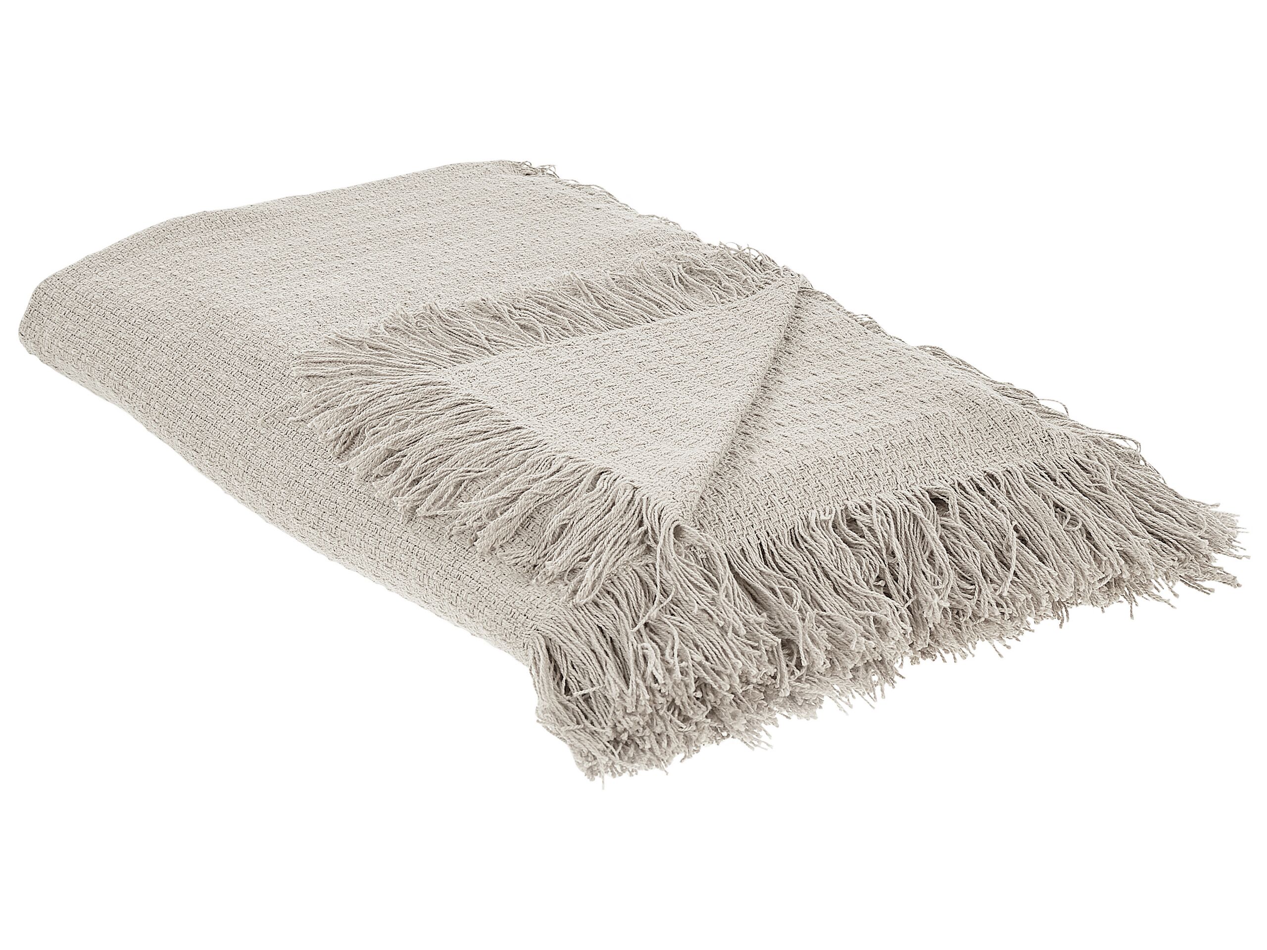 Bedspread YERBENT Cotton 220 x 240 cm Light Grey