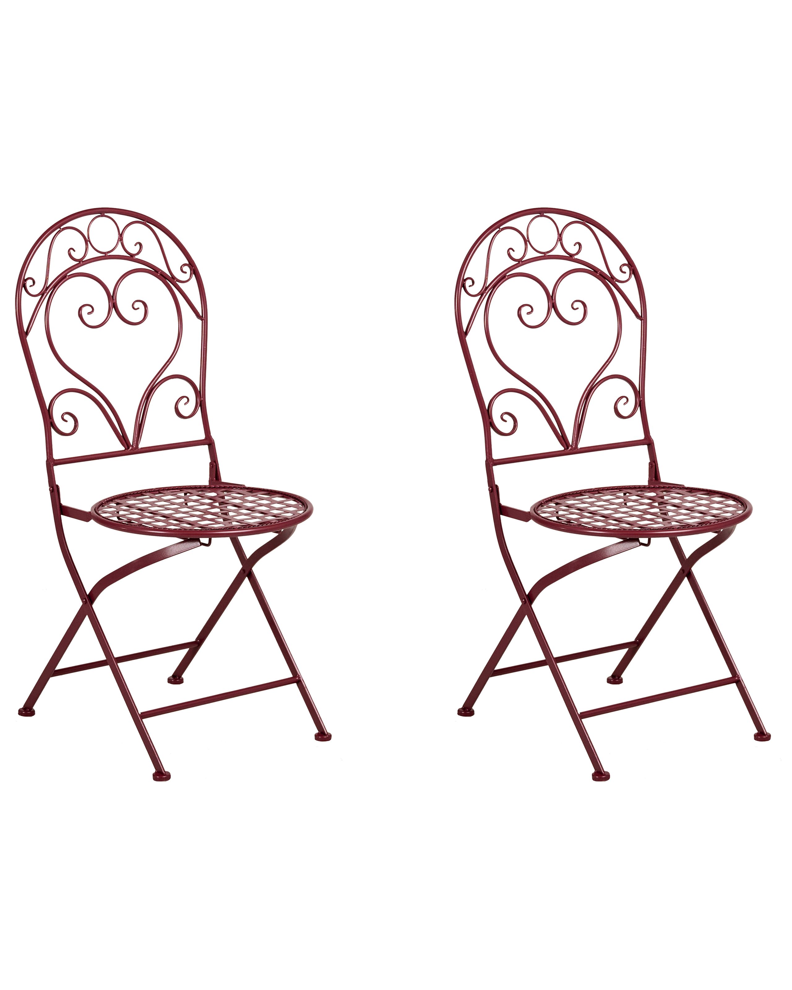 VEYRO Garden Chairs Set of 2 - Red