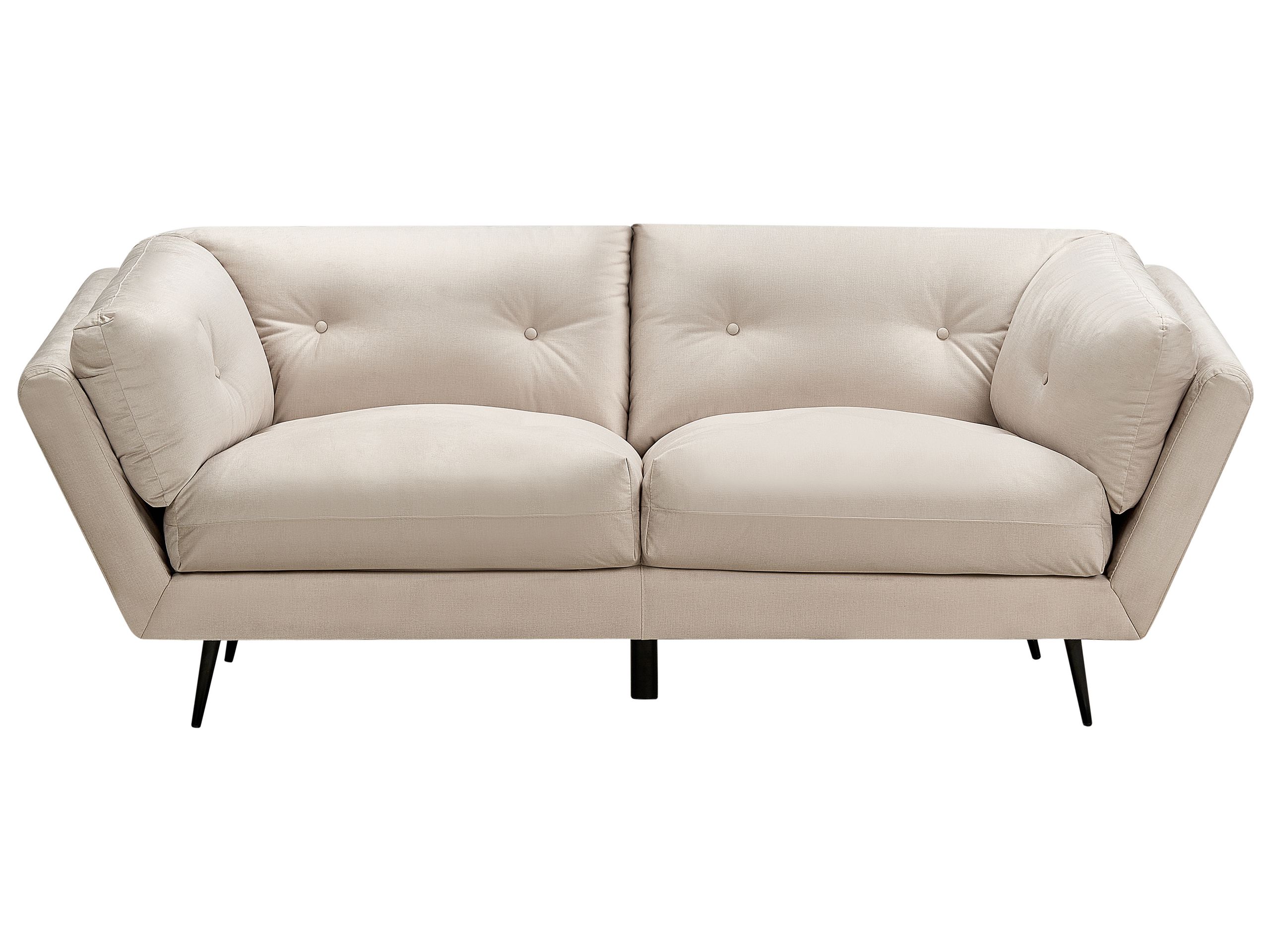 3 Seater Velvet Sofa Beige LENVIK