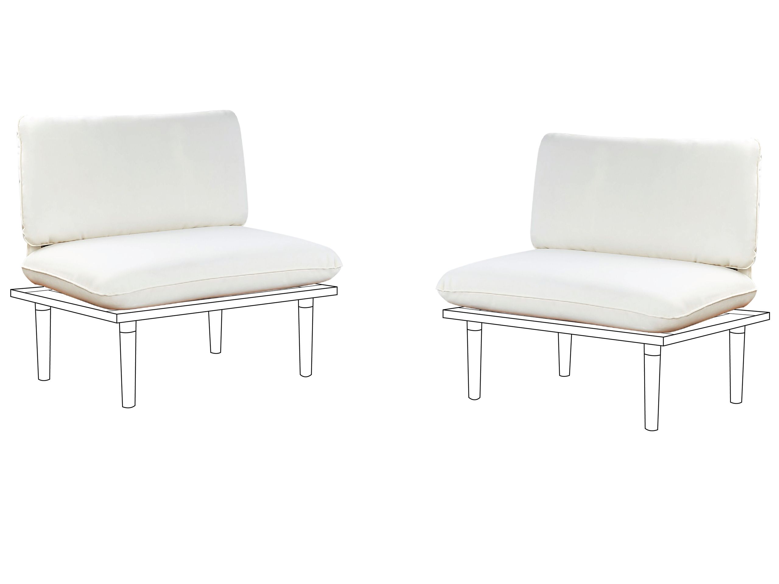 HURSTONLEIGH Outdoor Cushion Cover Set - Off White