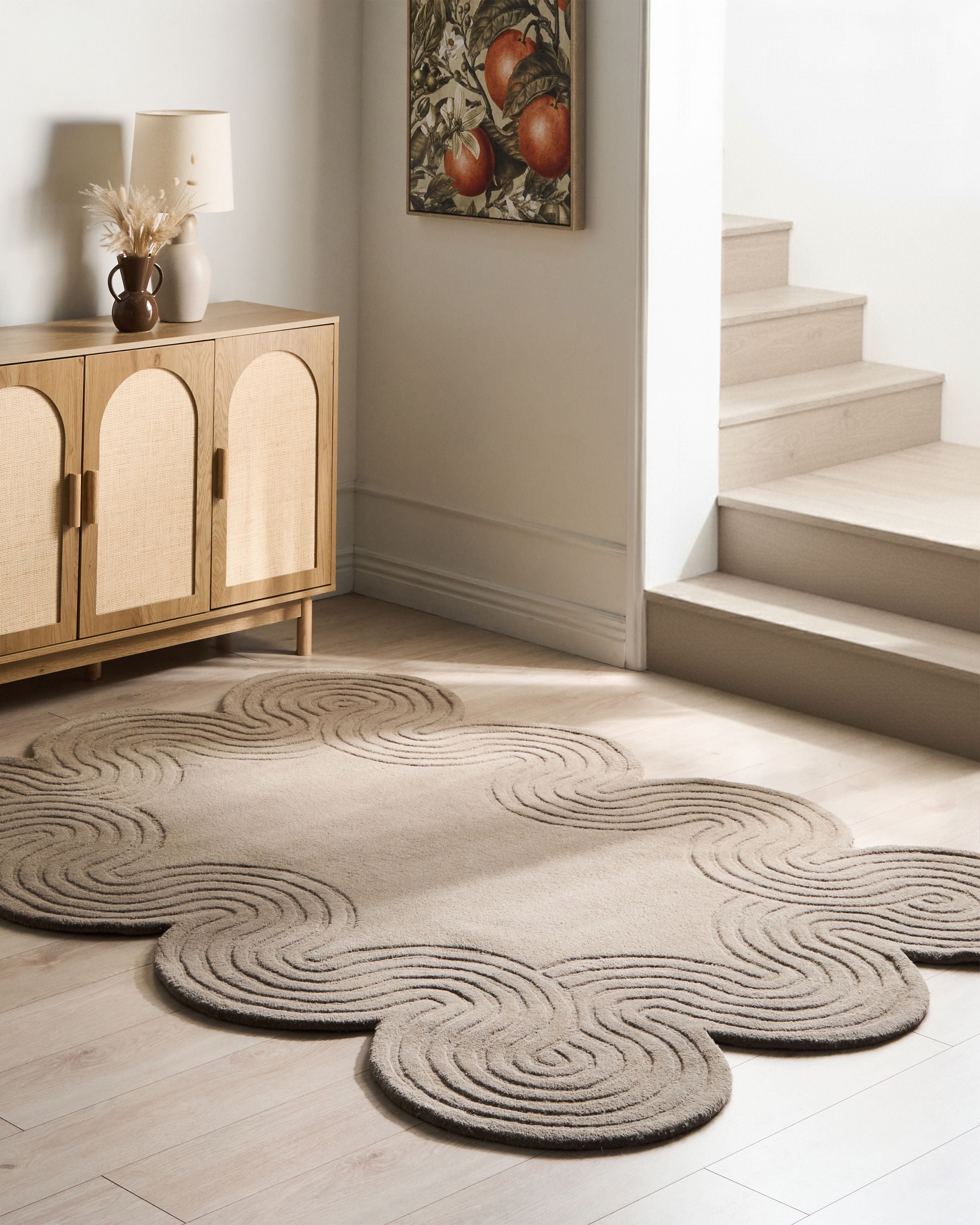 JAMAXO Wool Rug- Taupe
