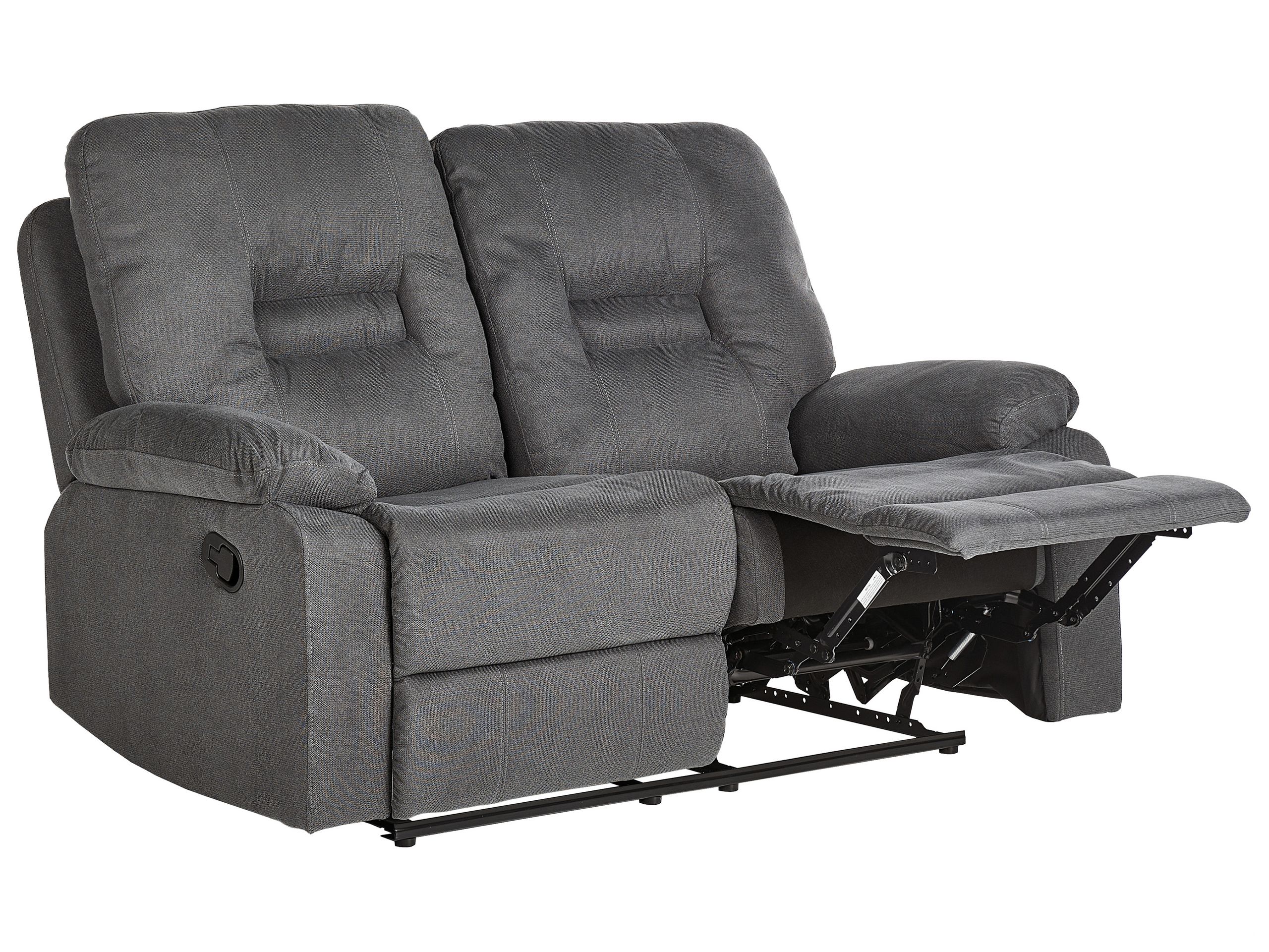 NORELLE Fabric 2 Seater Manual Recliner Sofa - Grey