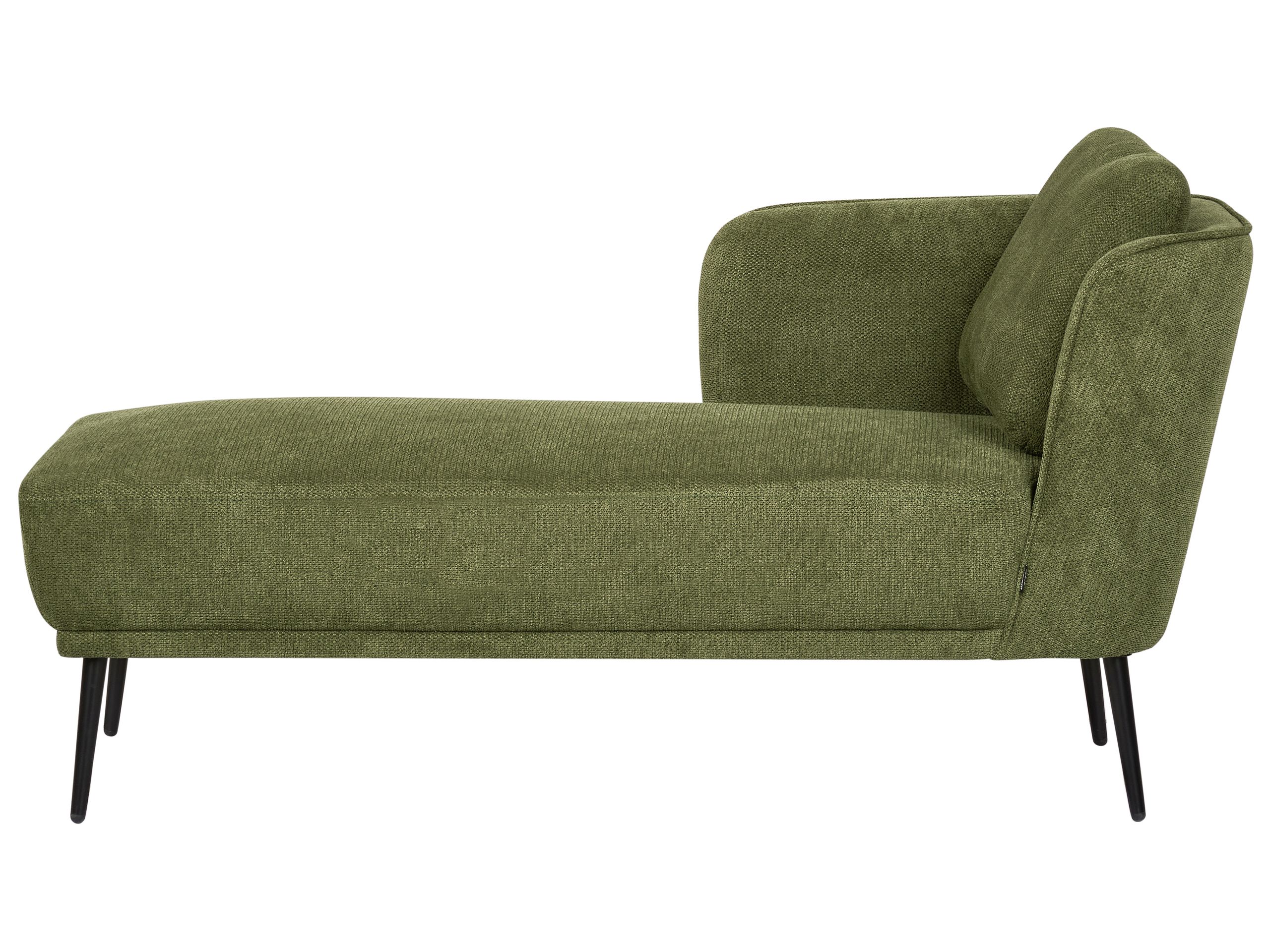 Right Hand Fabric Chaise Lounge Dark Green ARTHEZE
