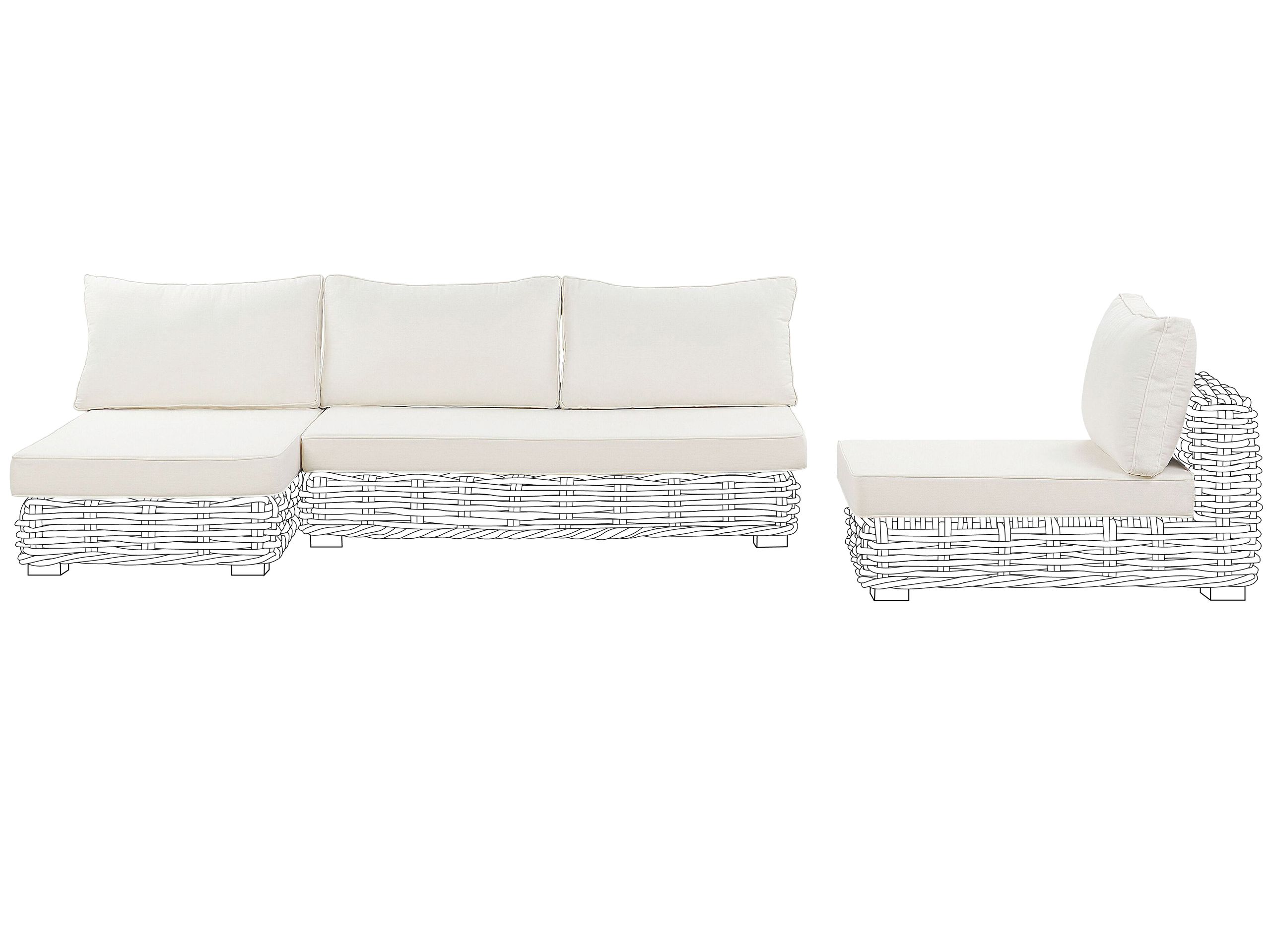 HUXMERE Outdoor Cushion Cover Set - Off White
