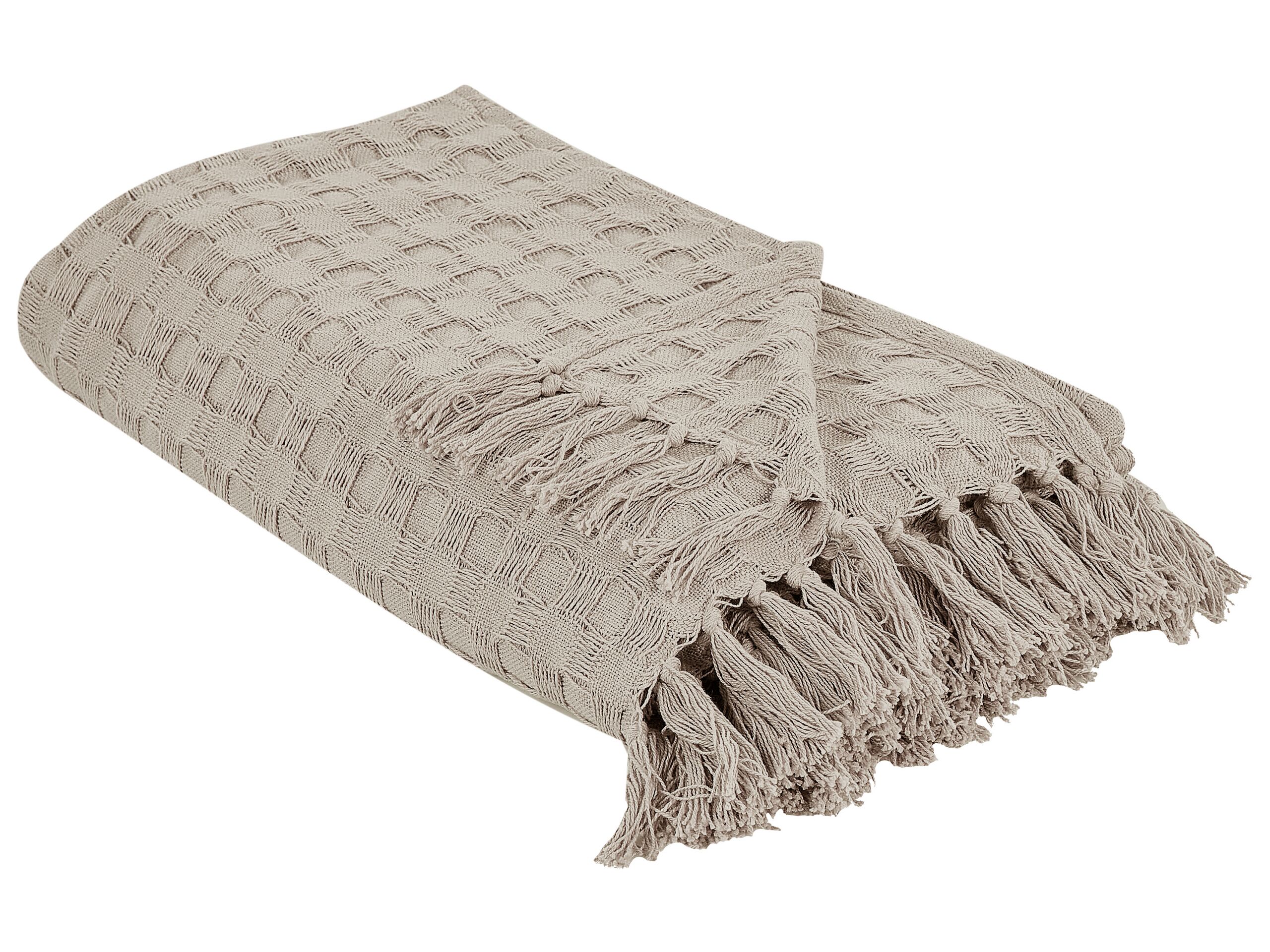 Bedspread BERE Cotton 220 x 240 cm Taupe