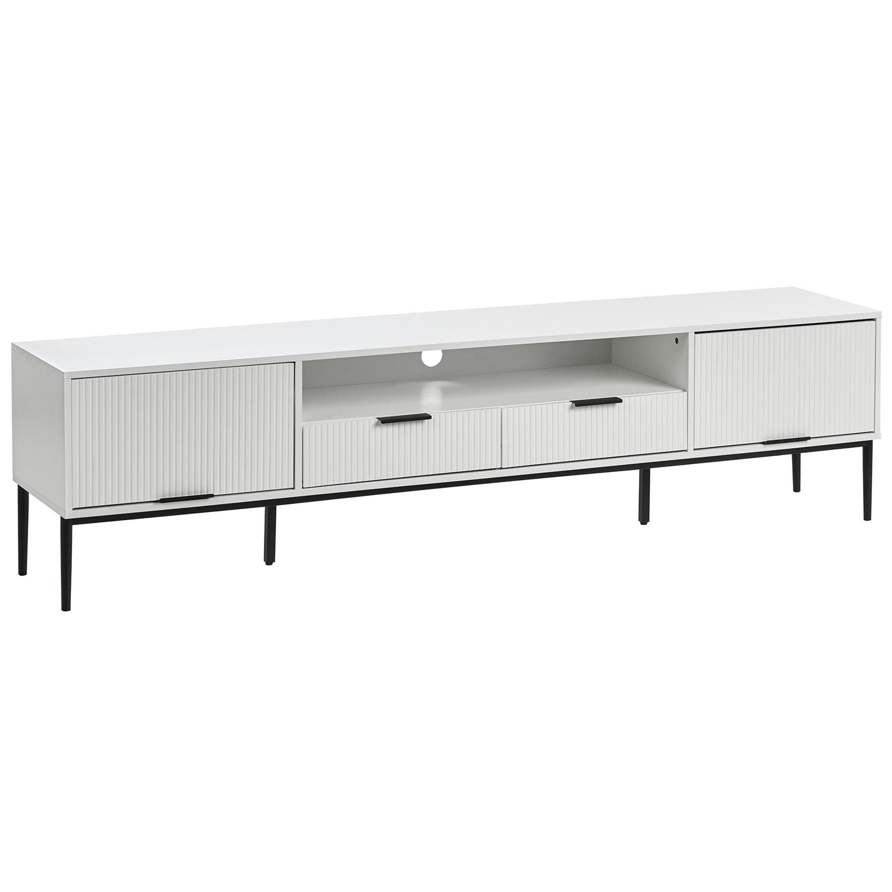 QUERELLE TV Unit with 2 Drawer - White