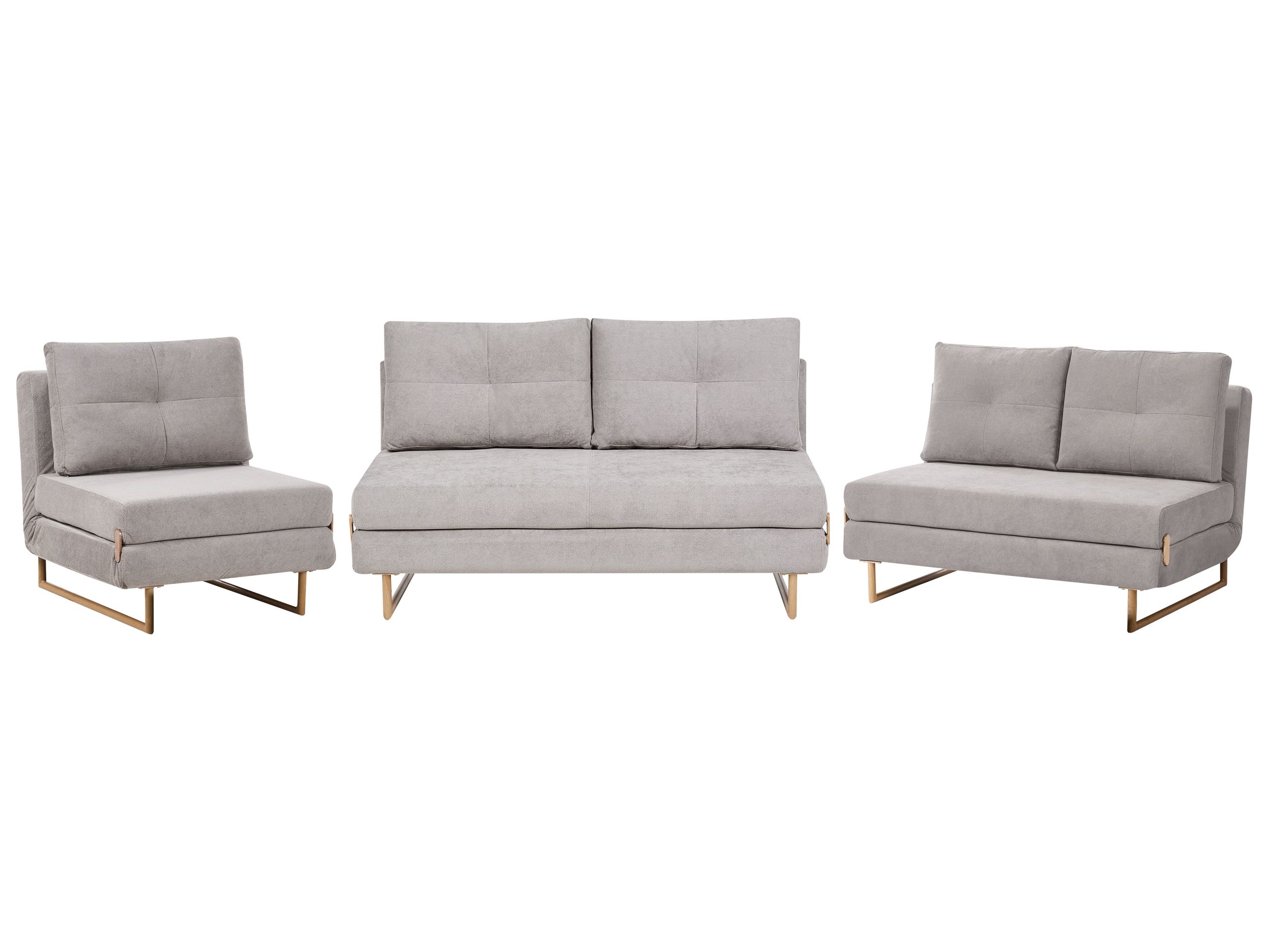 COMDEN Fabric 3 Seater 2 Seater and 1 Seater Sofa Set - Grey