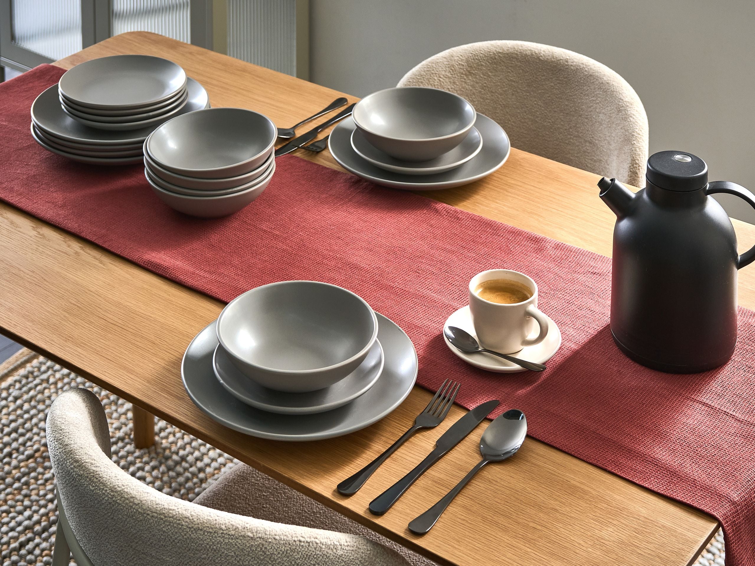 GAMAXO Dinner Set of 18 - Grey